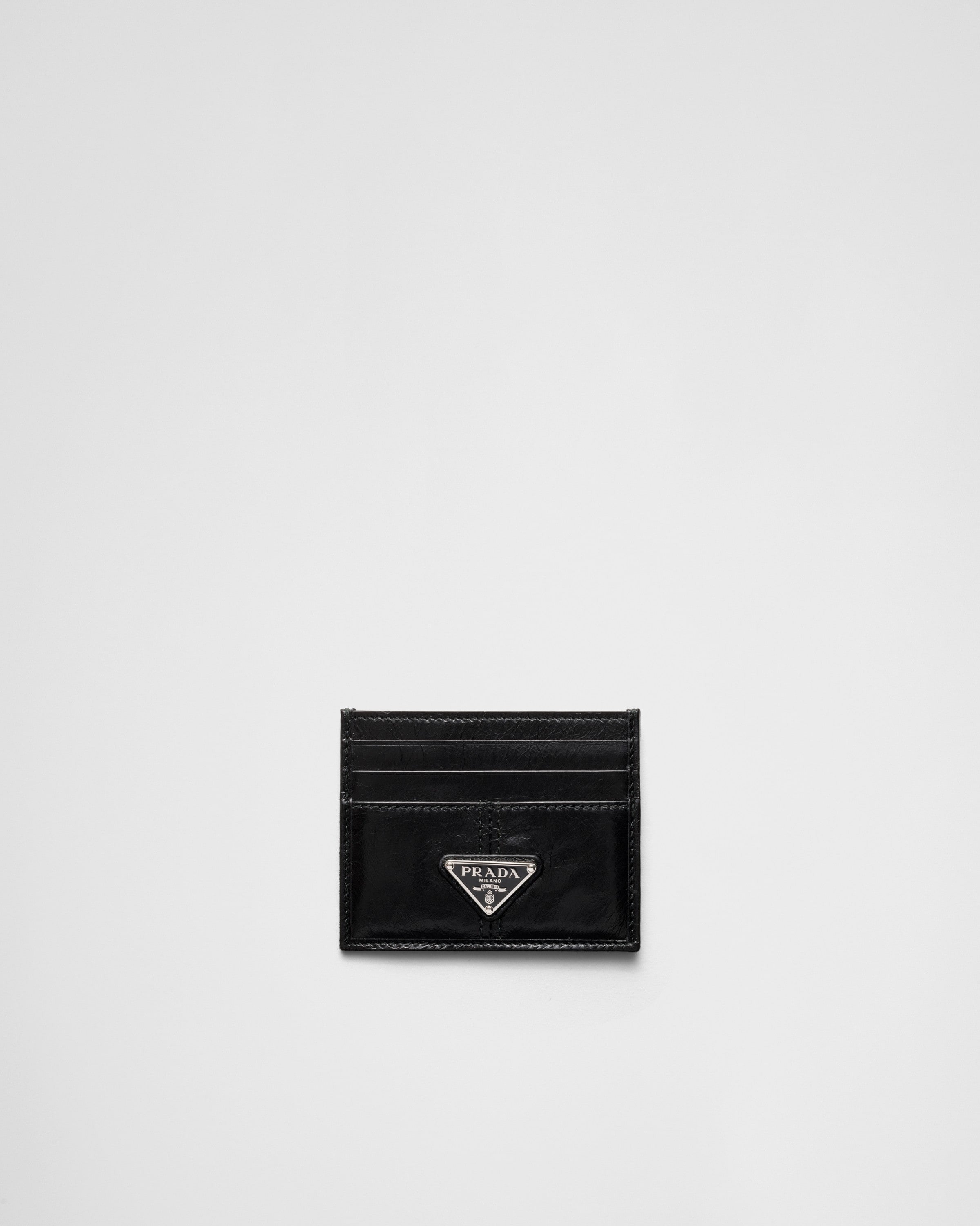 Leather card holder Black