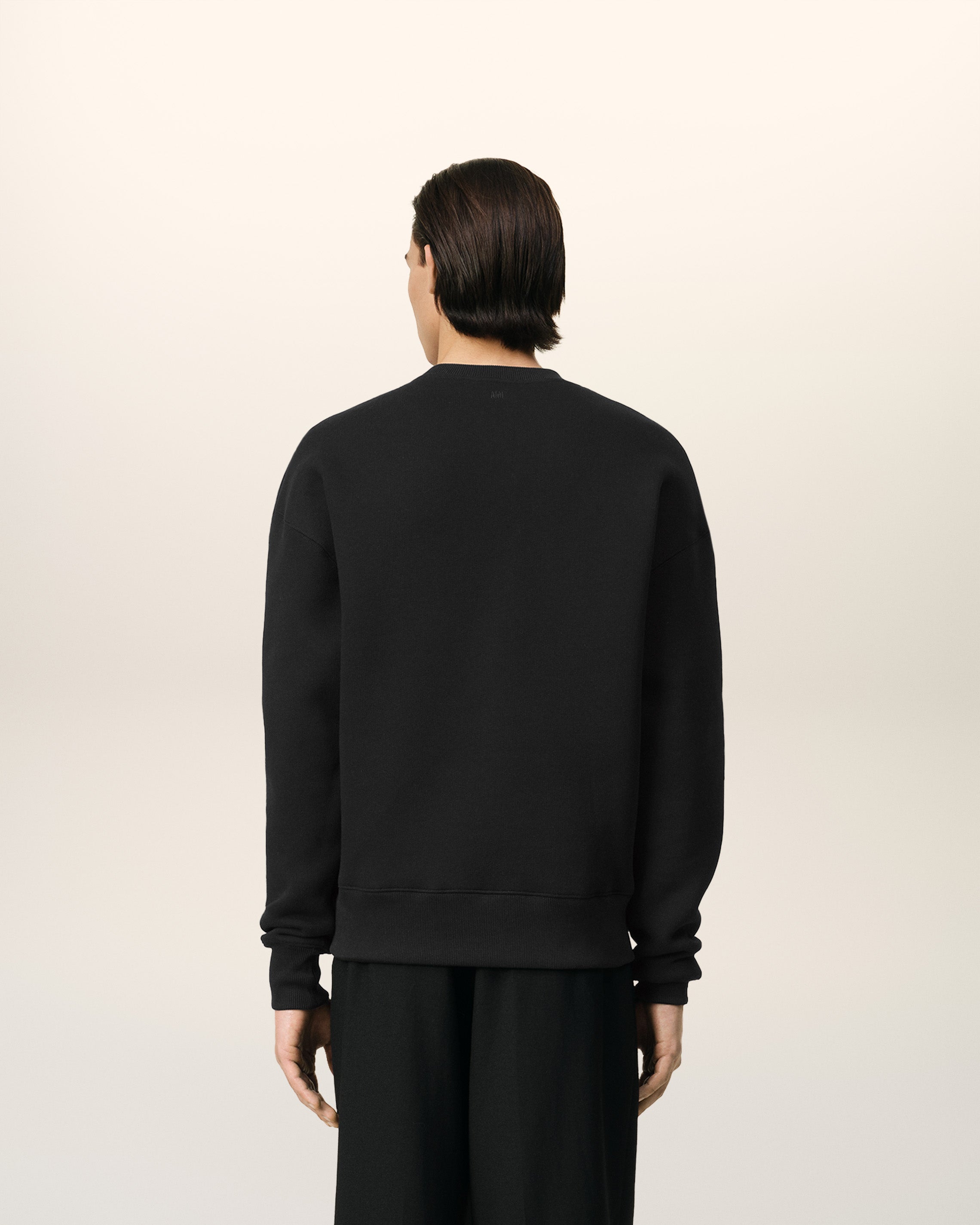 BLACK COTTON AMI DE COEUR SWEATSHIRT BLACK