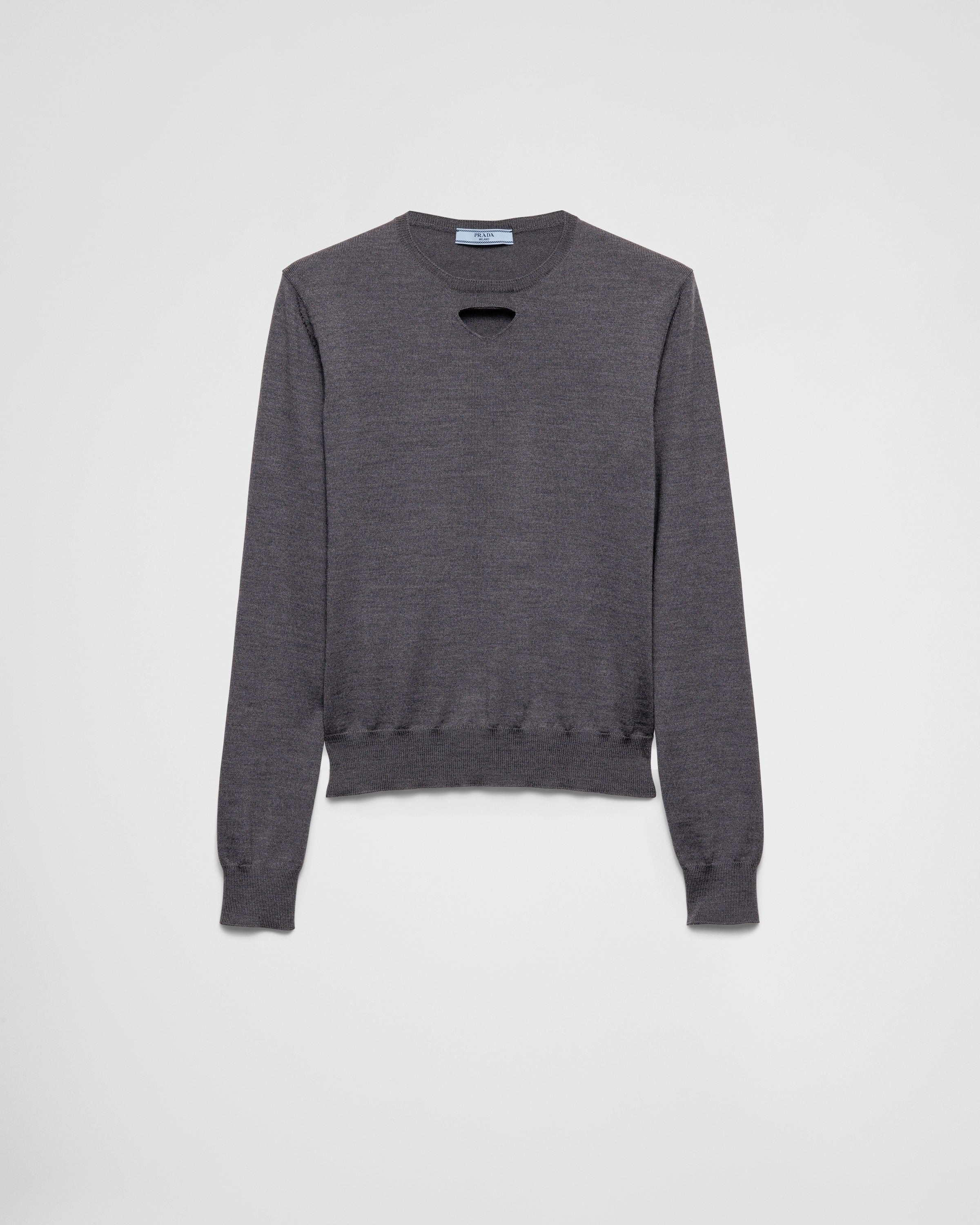 Wool crew-neck sweater Grey