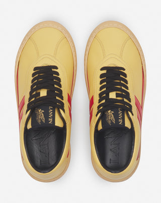 LEATHER CASH SNEAKERS LANVIN X FUTURE FOR MEN - BRIGHT YELLOW/RED