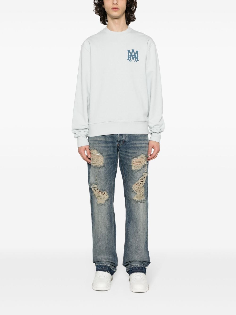 Logo-stamp cotton sweatshirt