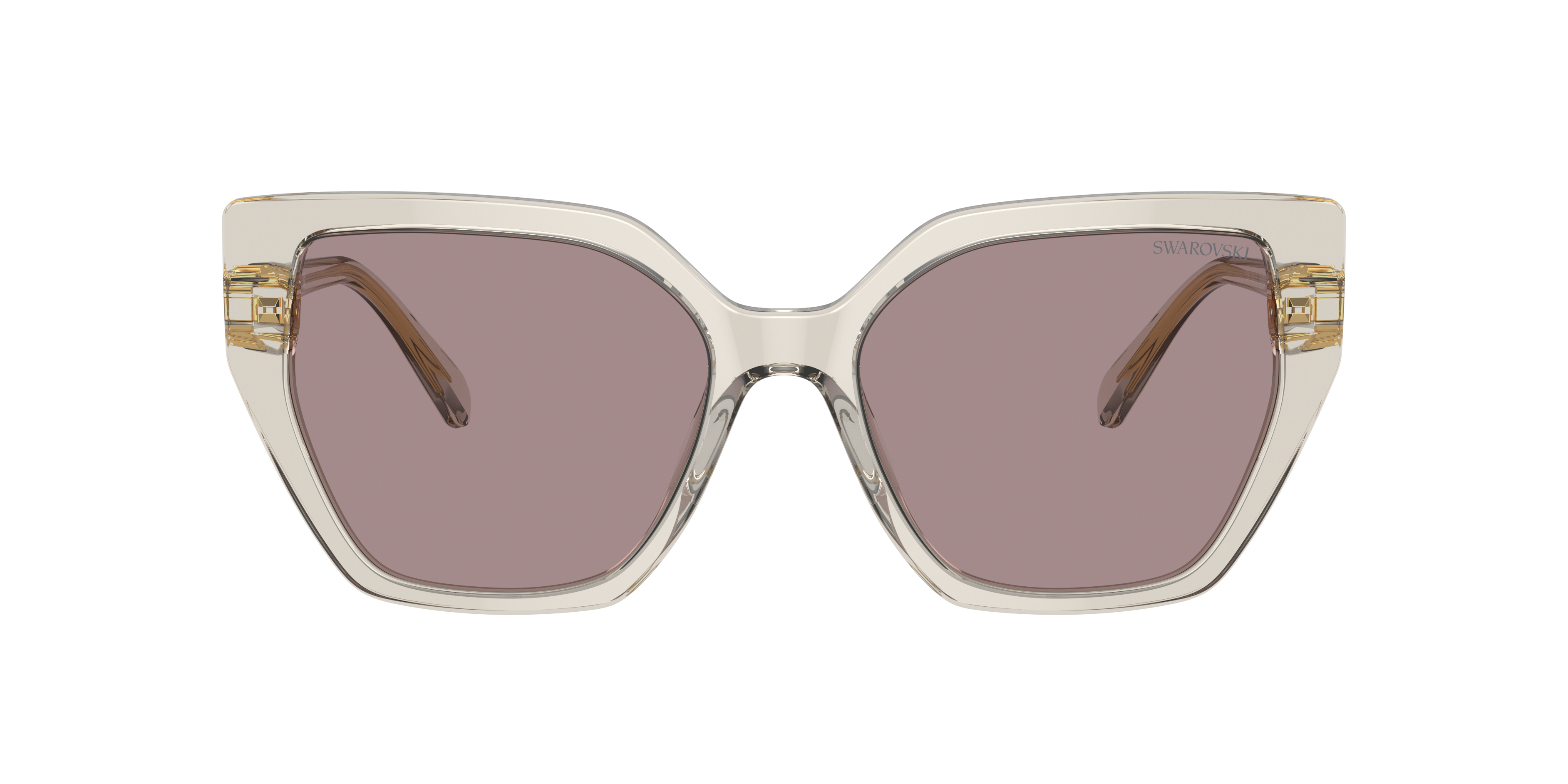 SWAROVSKI SK6016 Transparent Beige - Women Sunglasses, Violet Lens