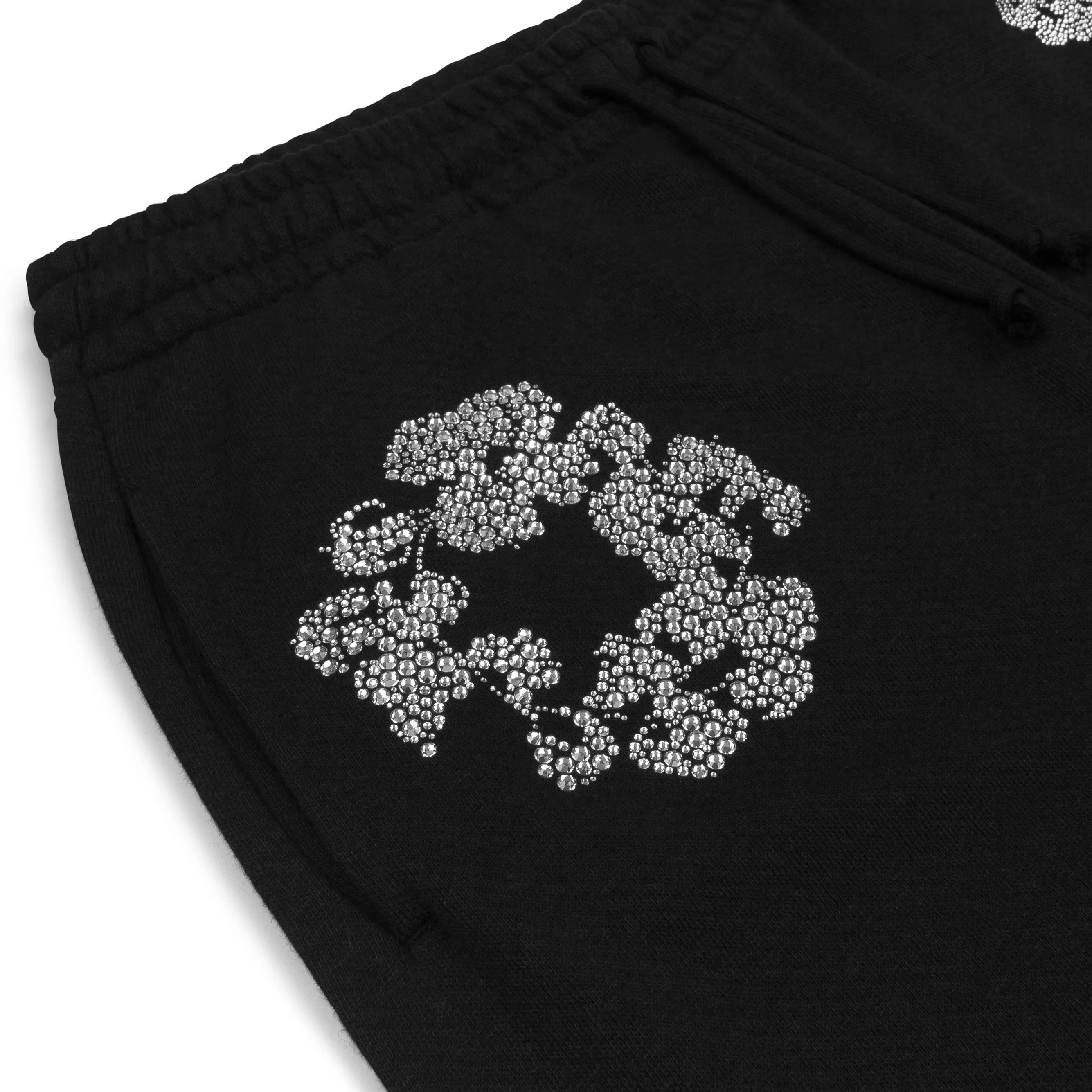 Cashmere Swarovski Cotton Wreath Sweatpants Black