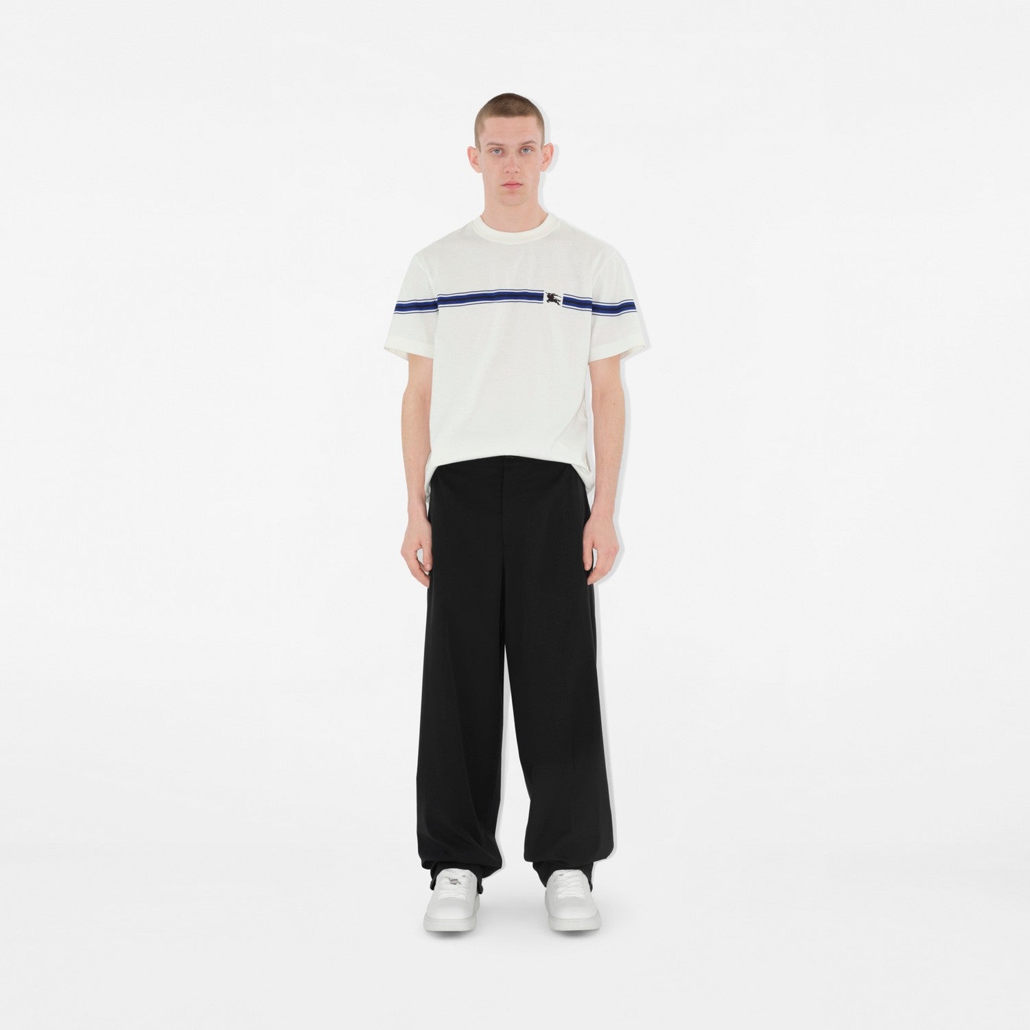 Striped Cotton T-shirt - Salt