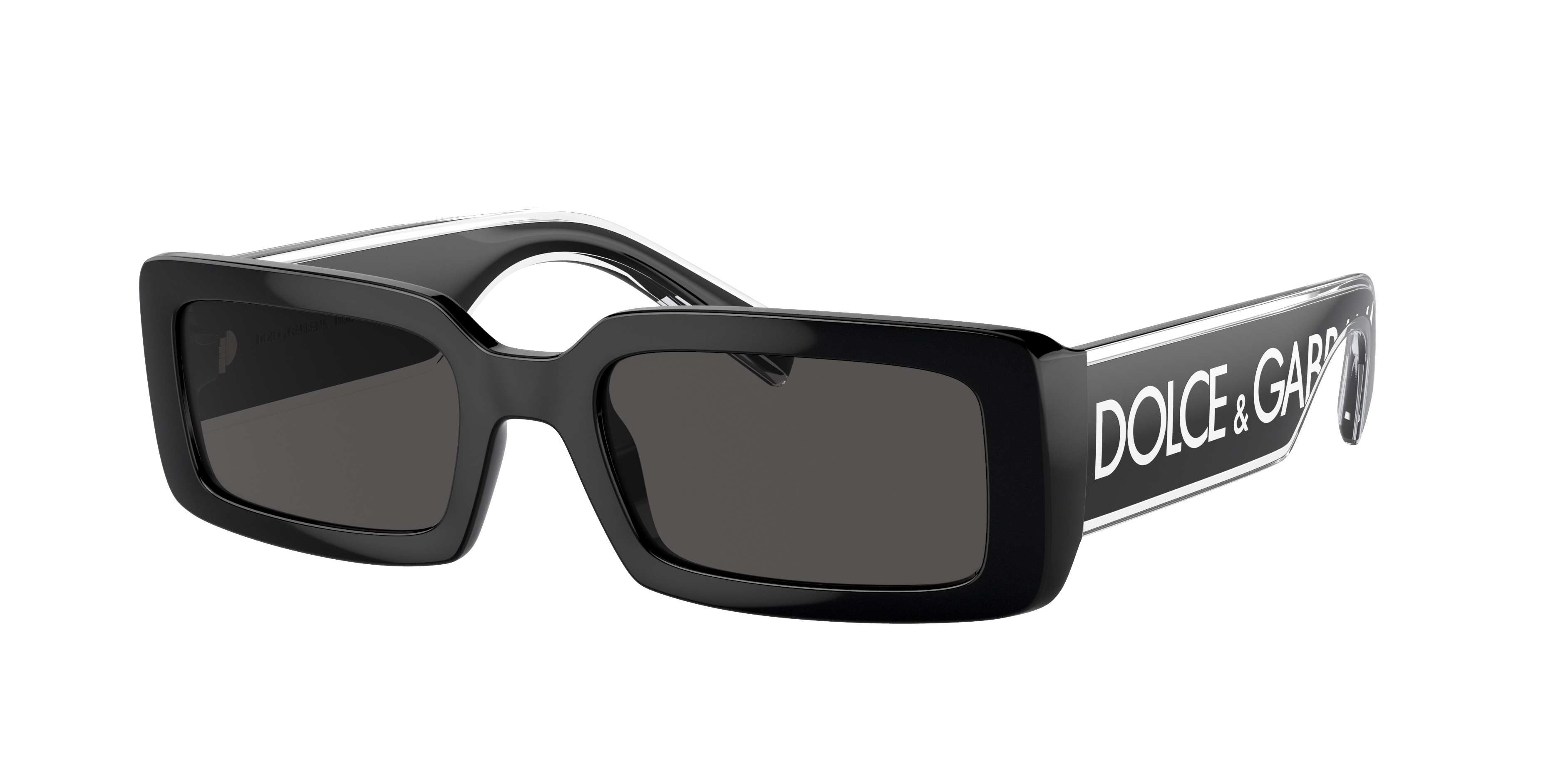 DOLCE&GABBANA DG6187 Black - Women Luxury Sunglasses, Dark Grey Lens
