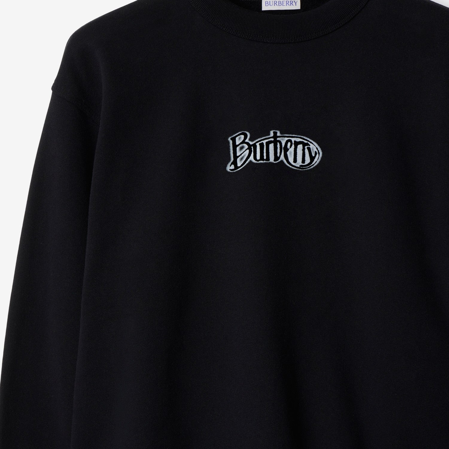 Logo Cotton Blend Sweatshirt - Coal