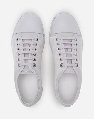 DBB1 LEATHER AND SUEDE SNEAKERS - LIGHT GREY/LIGHT GREY