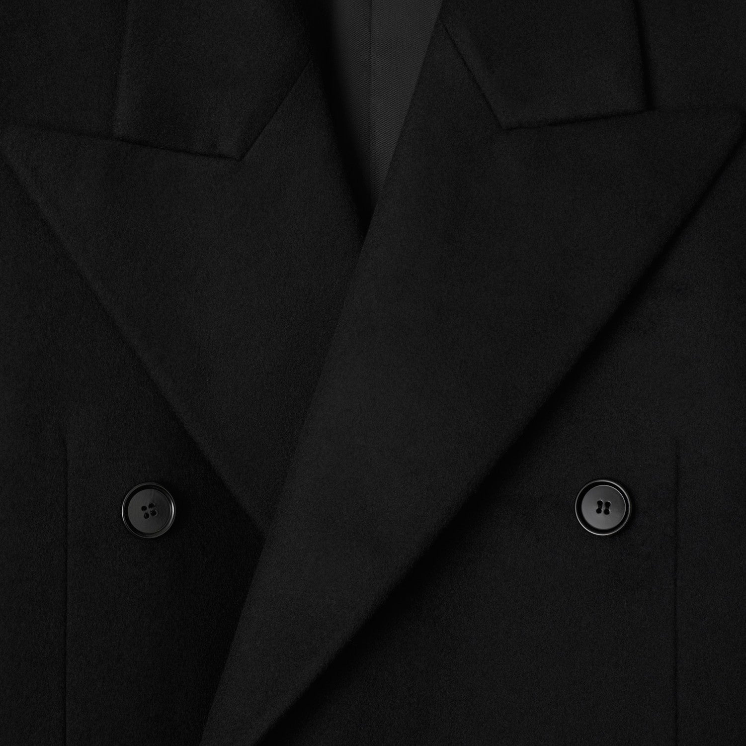 Cashmere Tailored Coat - Black