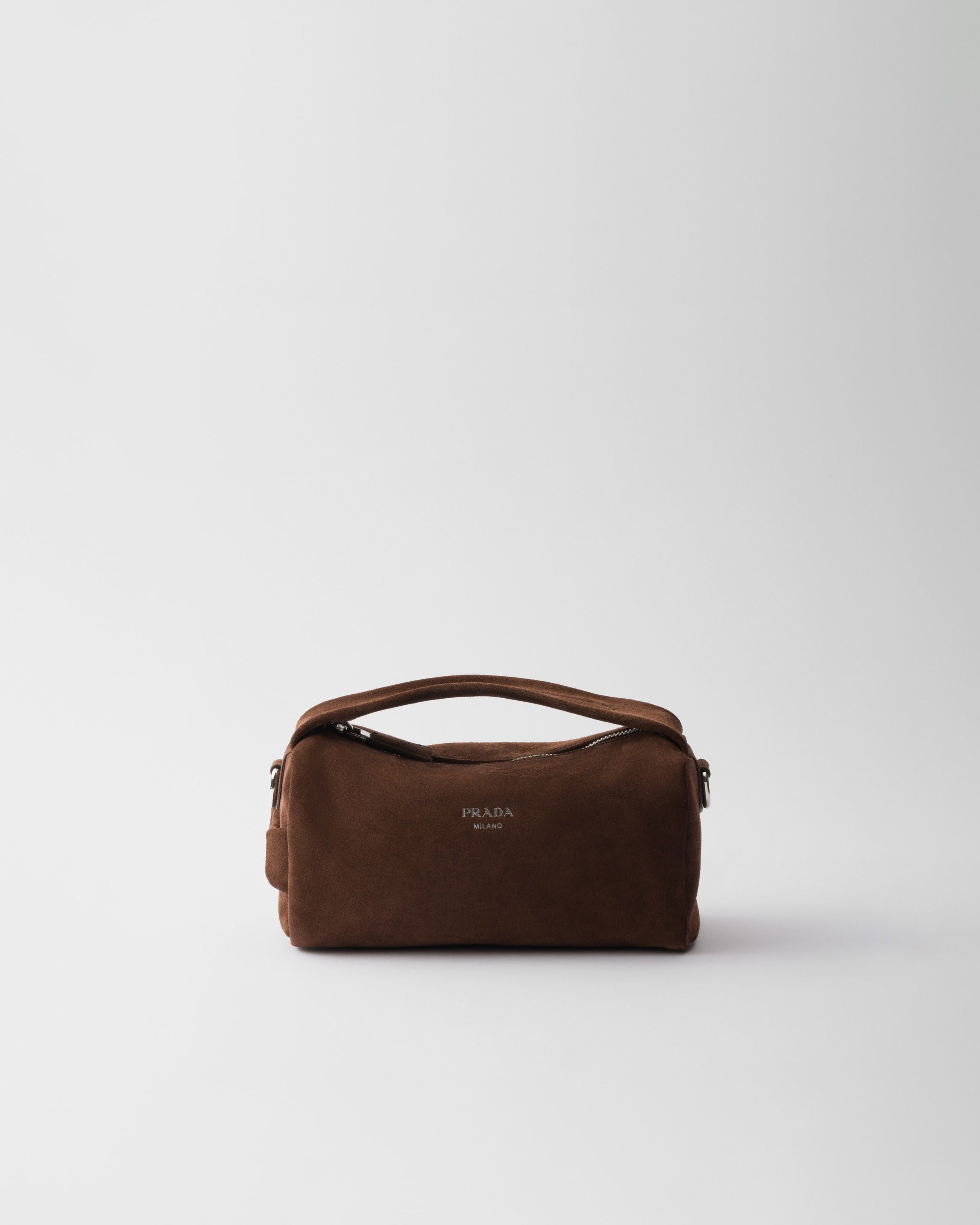 Suede leather shoulder bag Coffee