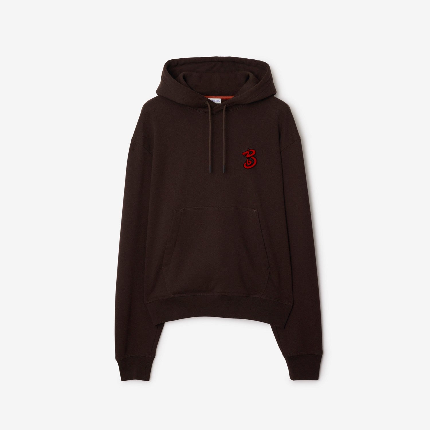 B Snake Cotton Hoodie - Peat