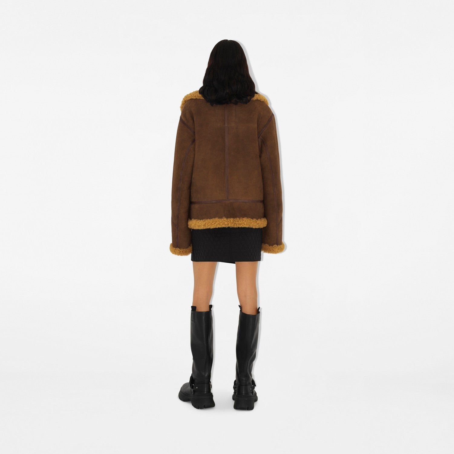 Shearling Aviator Jacket - Moss