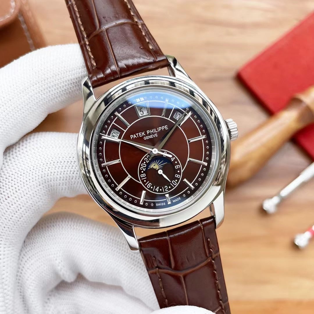 Patek Philippe Complications 40mm Brown Dial Silver