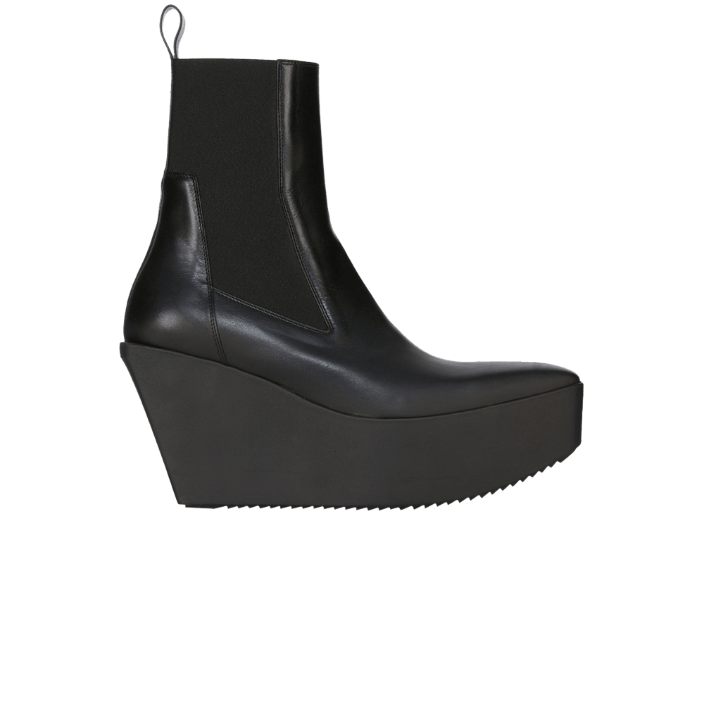 Rick Owens Wmns Porterville Beatle Silver Platform Boot 'Black'