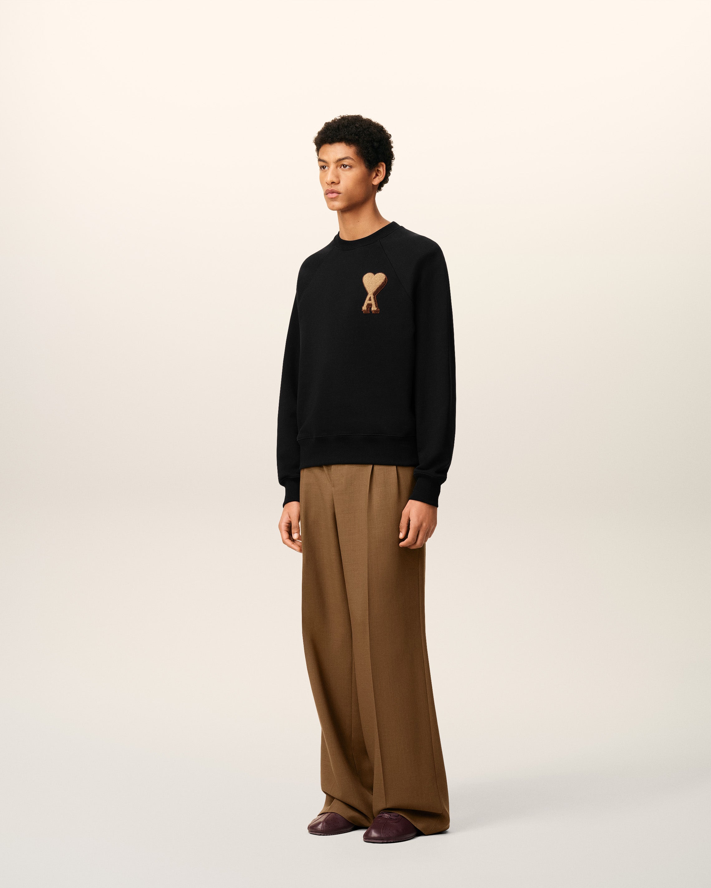 Black Cotton Ami De Coeur Sweatshirt BLACK