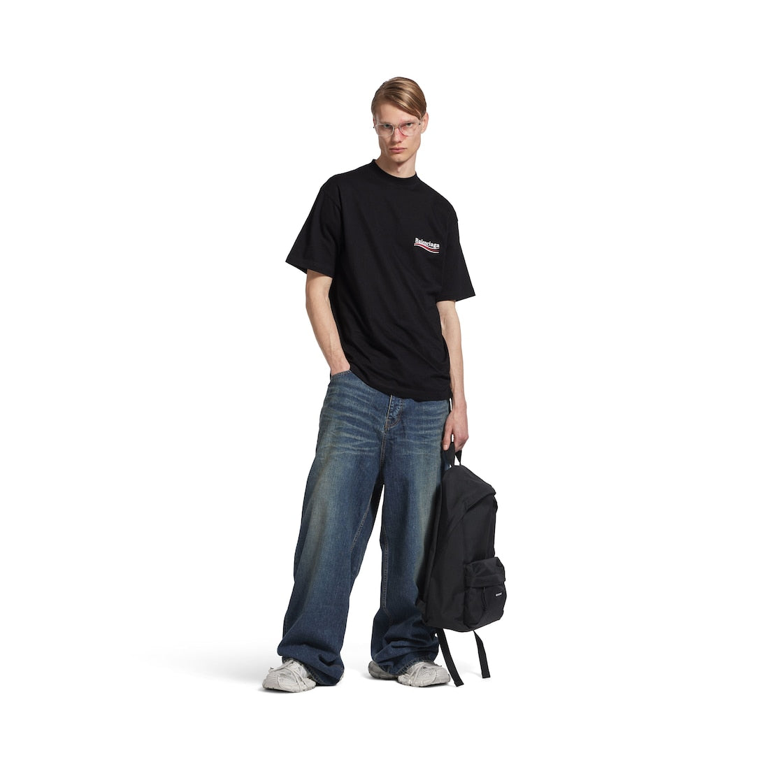 Men's Political Campaign T-shirt Large Fit in Black