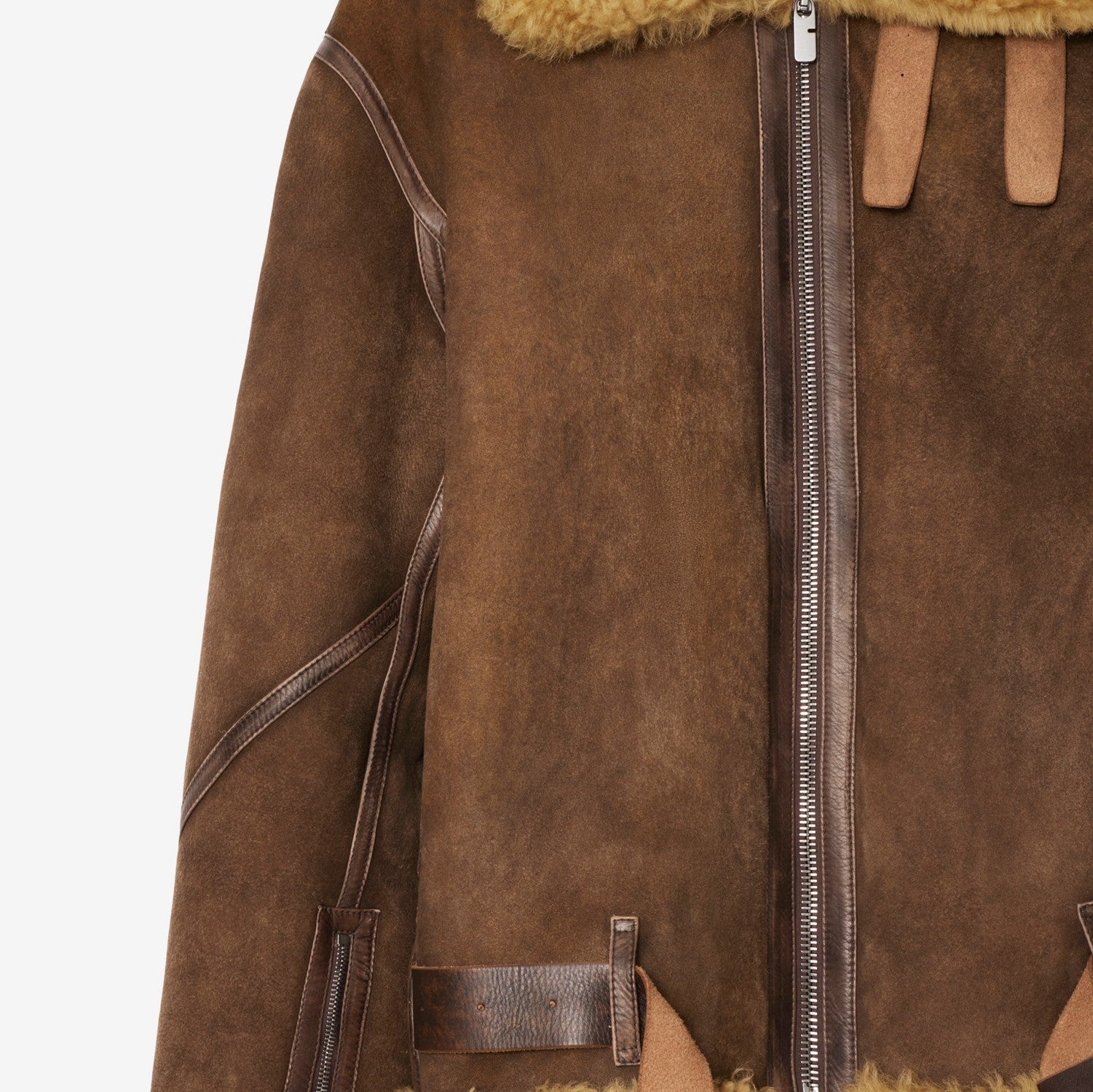 Shearling Aviator Jacket - Moss