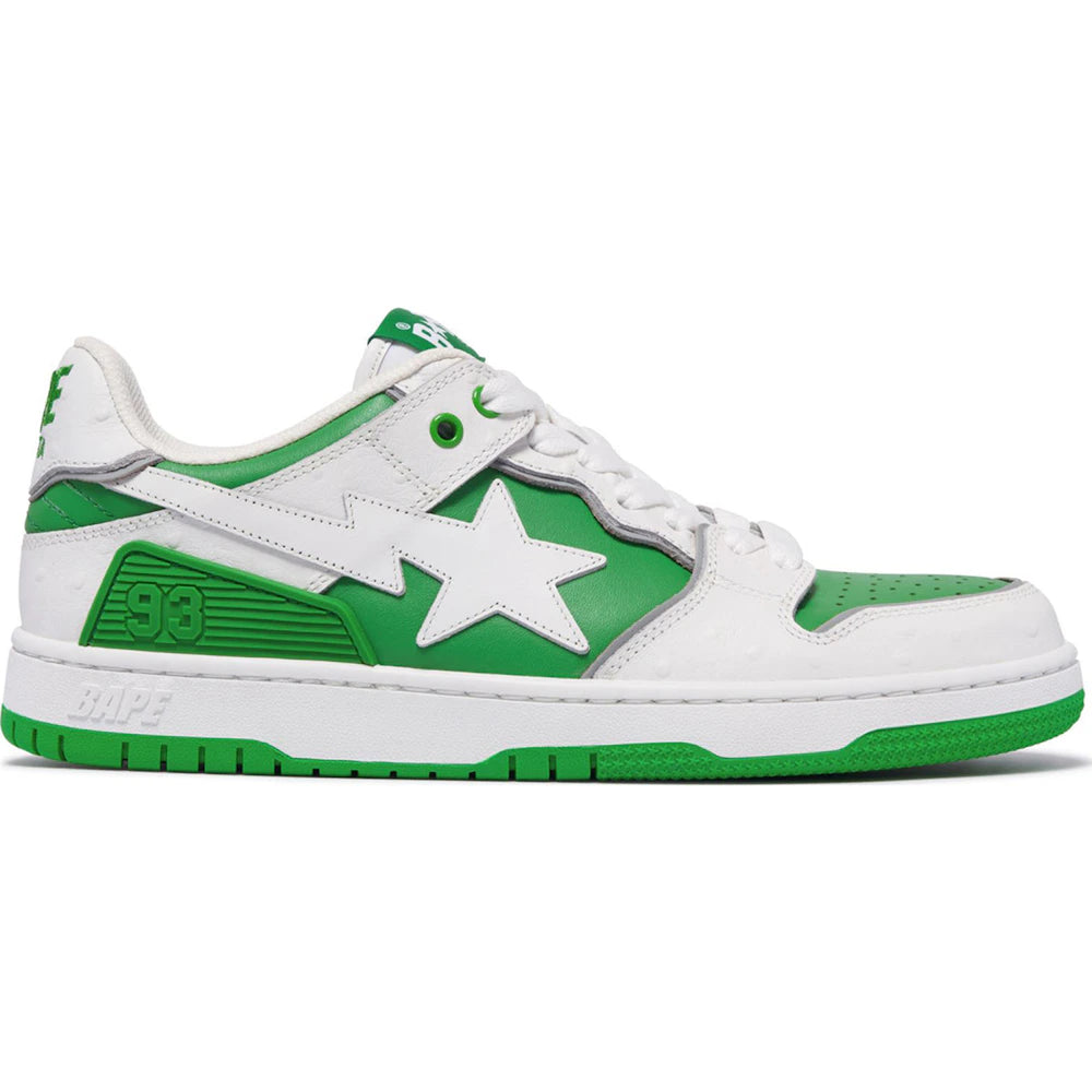 A Bathing Ape Sk8 Sta #1 Ostrich Pack White Green