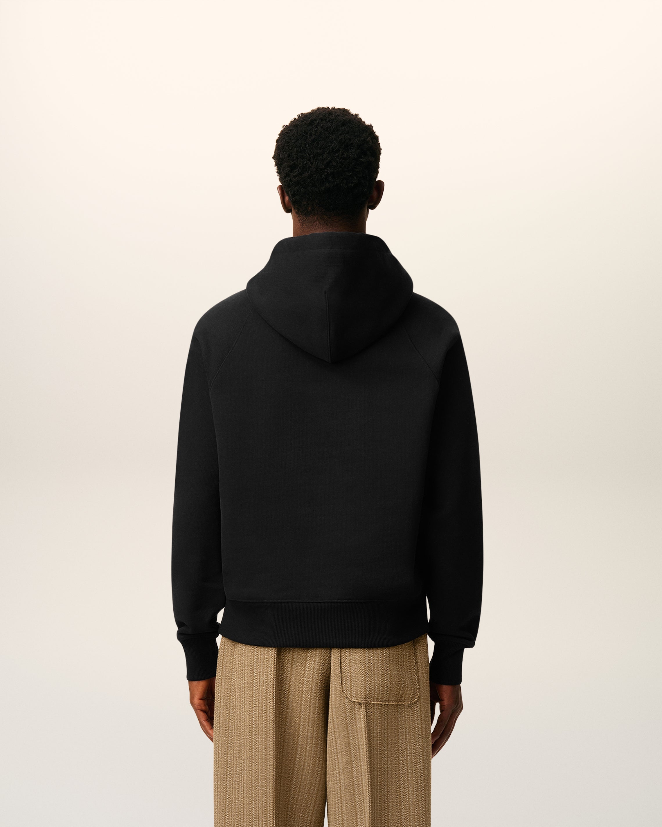 Black Cotton Ami De Coeur Hoodie BLACK