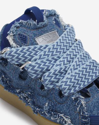 CURB SNEAKERS IN DENIM - DENIM BLUE