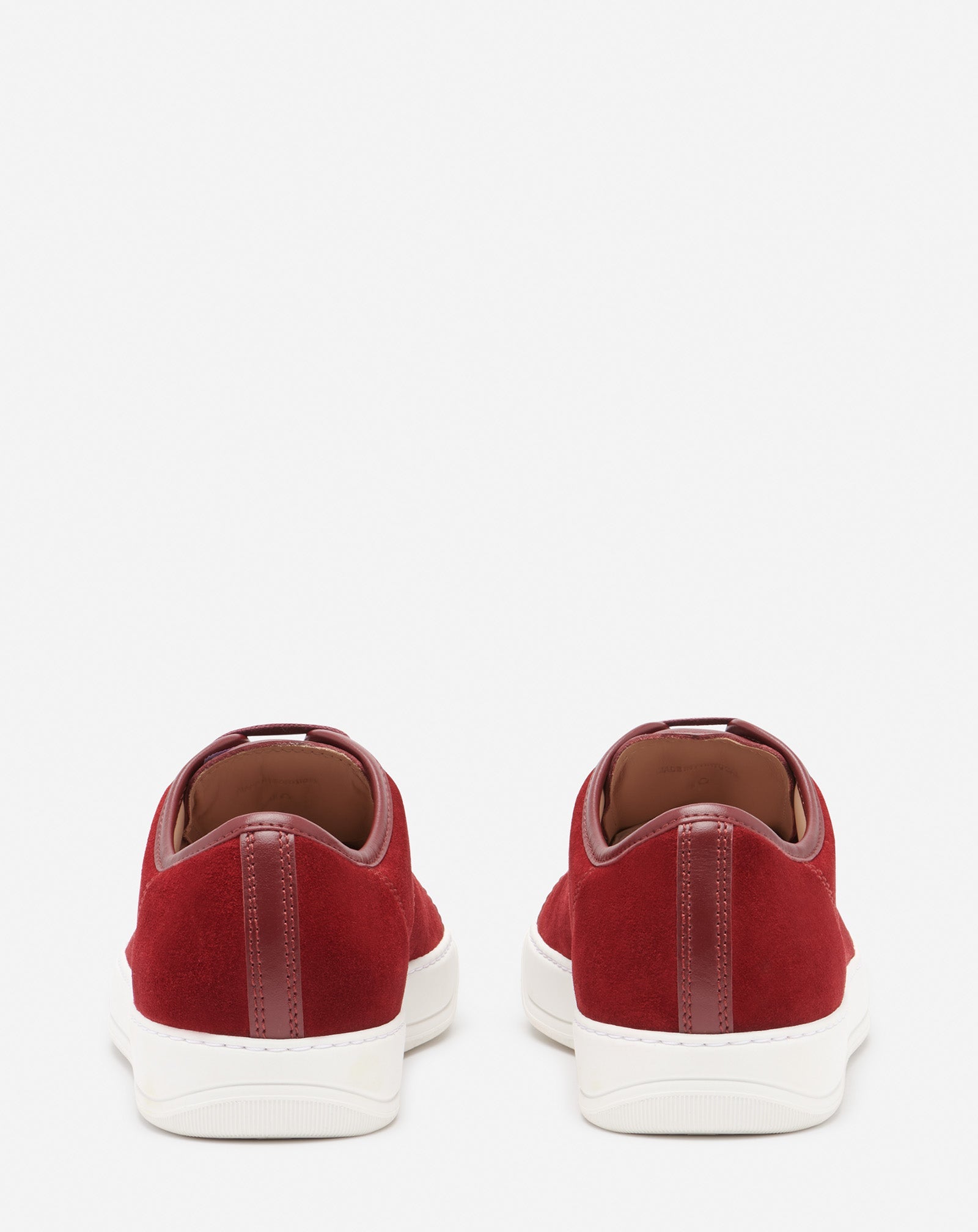 DBB1 LEATHER AND SUEDE SNEAKERS - BURGUNDY