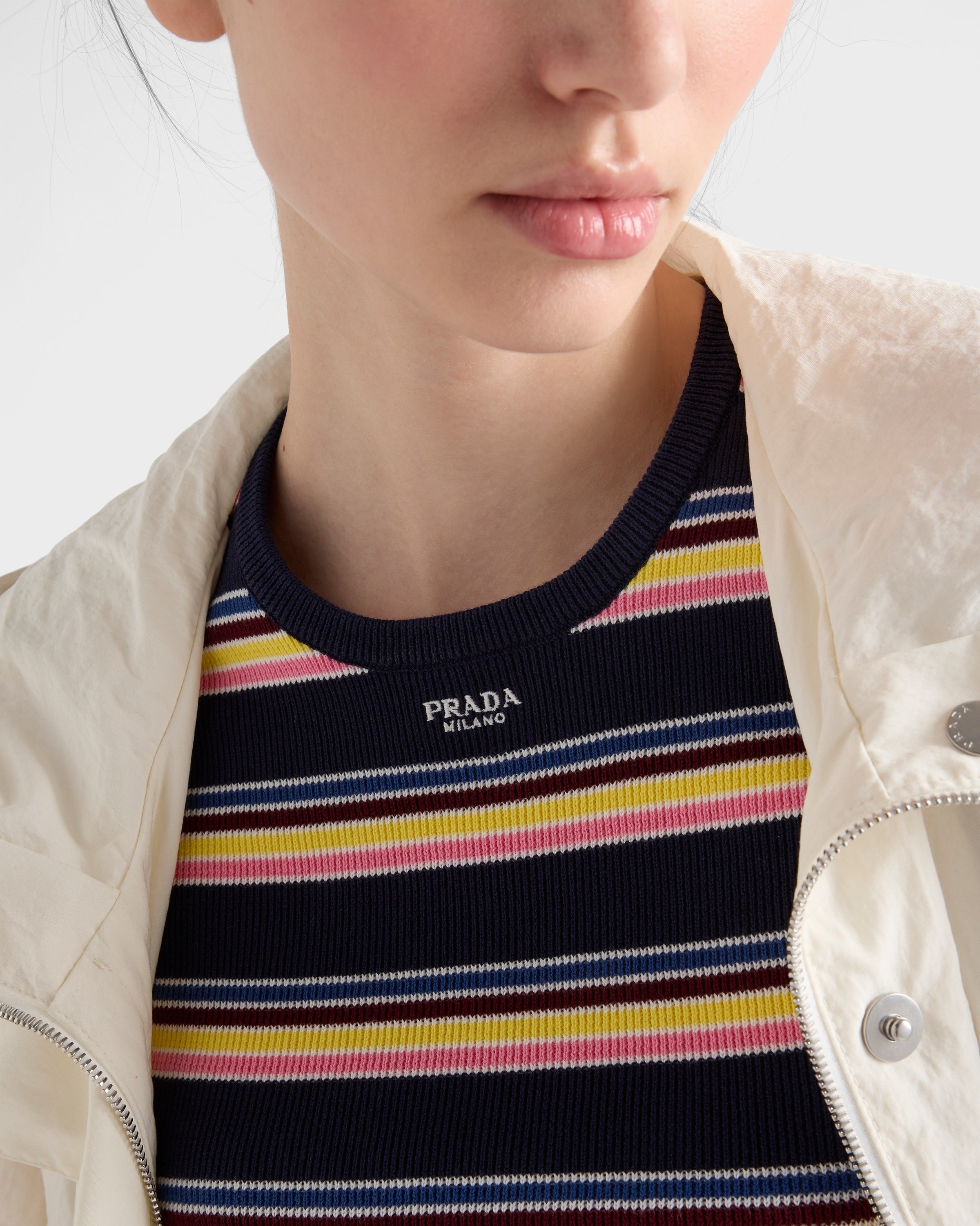 Cotton crew-neck sweater Navy