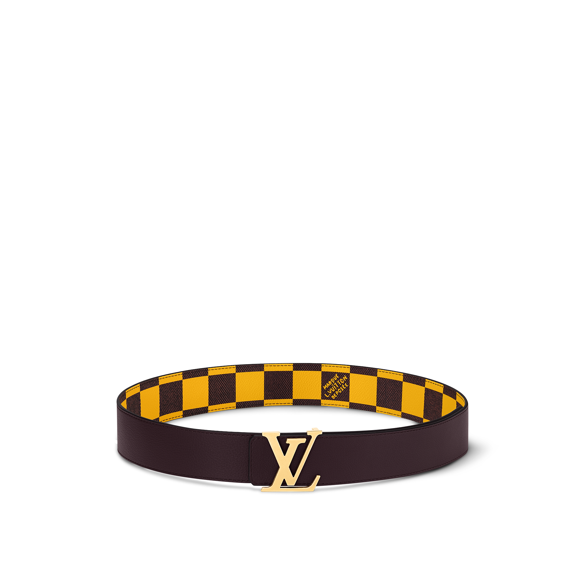 LV Initiales 40mm Reversible Belt Damier Other - Jaune