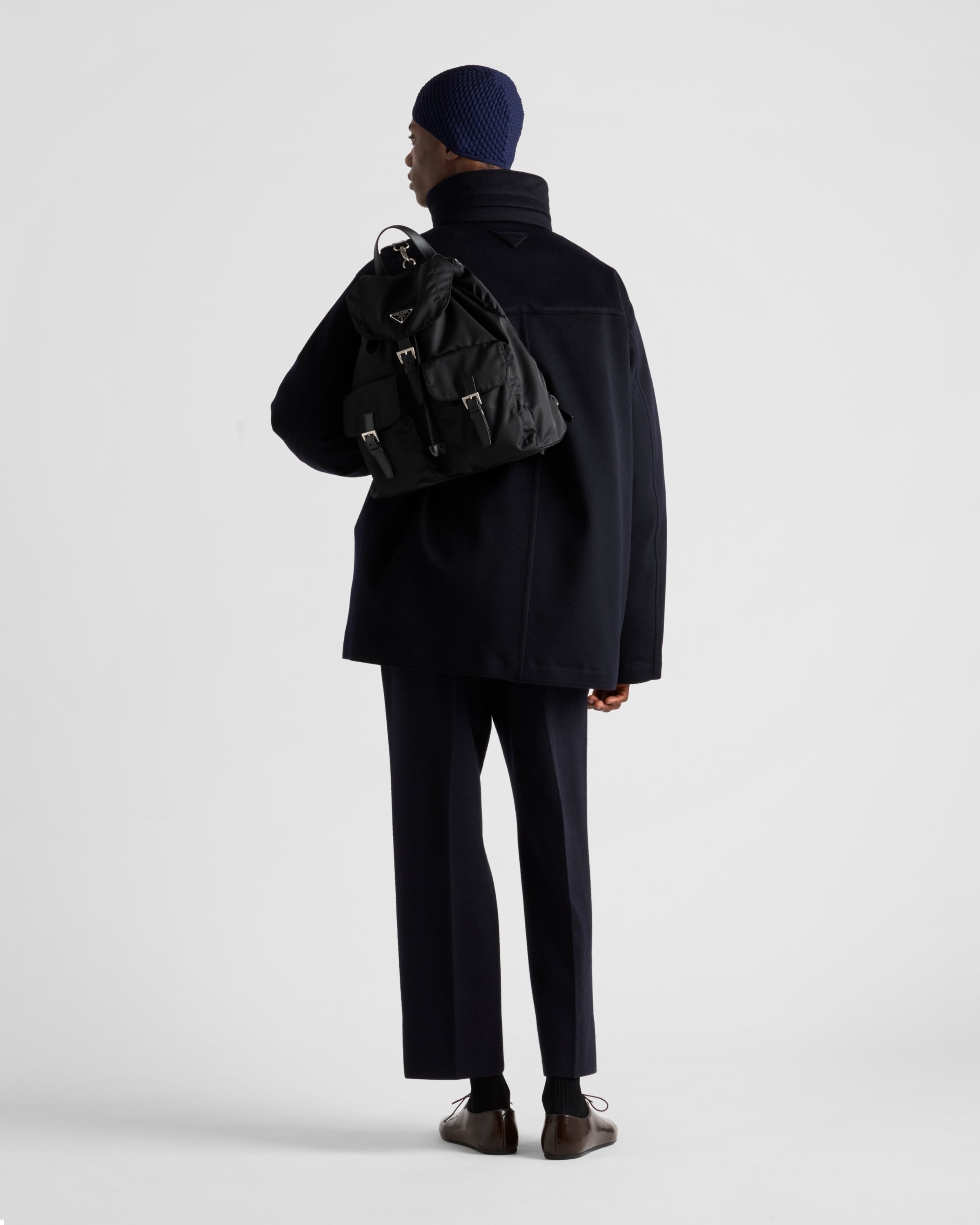 Medium-weight cashmere down jacket Navy