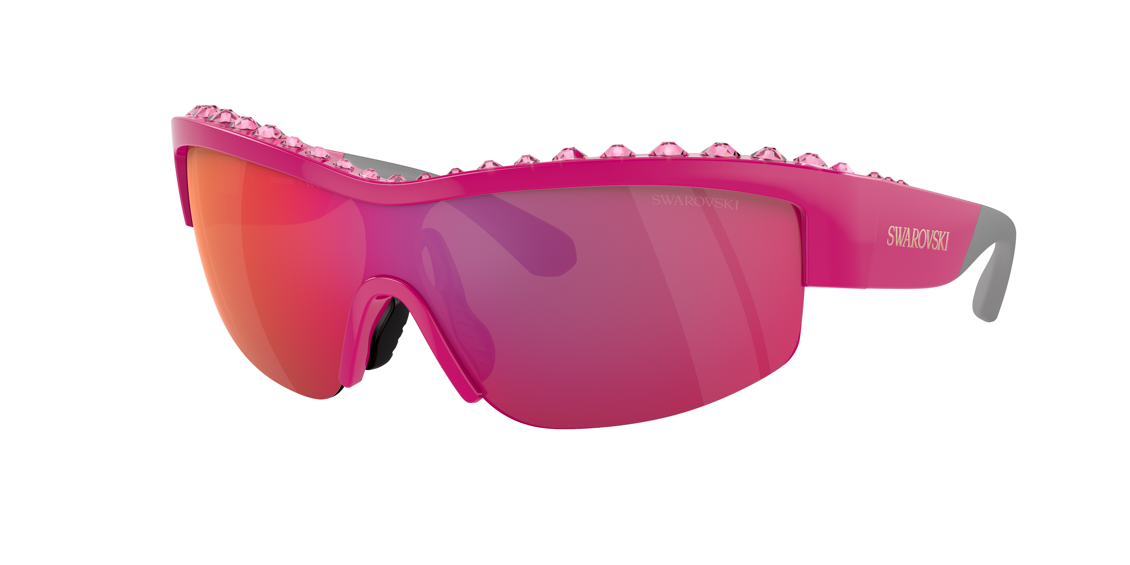 SWAROVSKI SK6014 Rose - Women Sunglasses, Brown Mirror Orange Lens