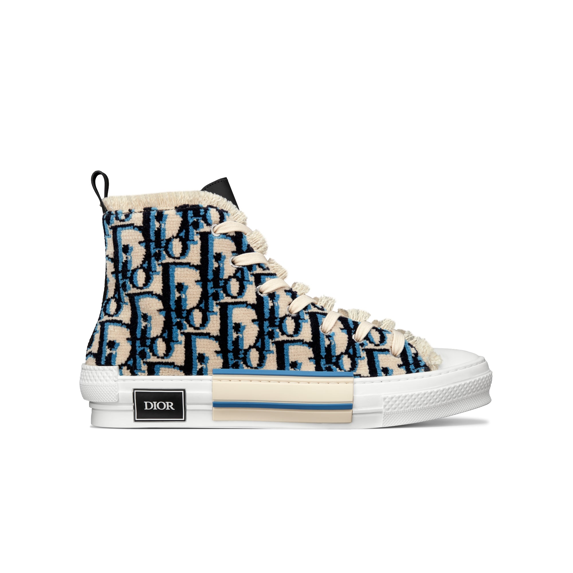 B23 High-Top Sneaker - Beige, Black and Navy Blue Dior Oblique Tapestry