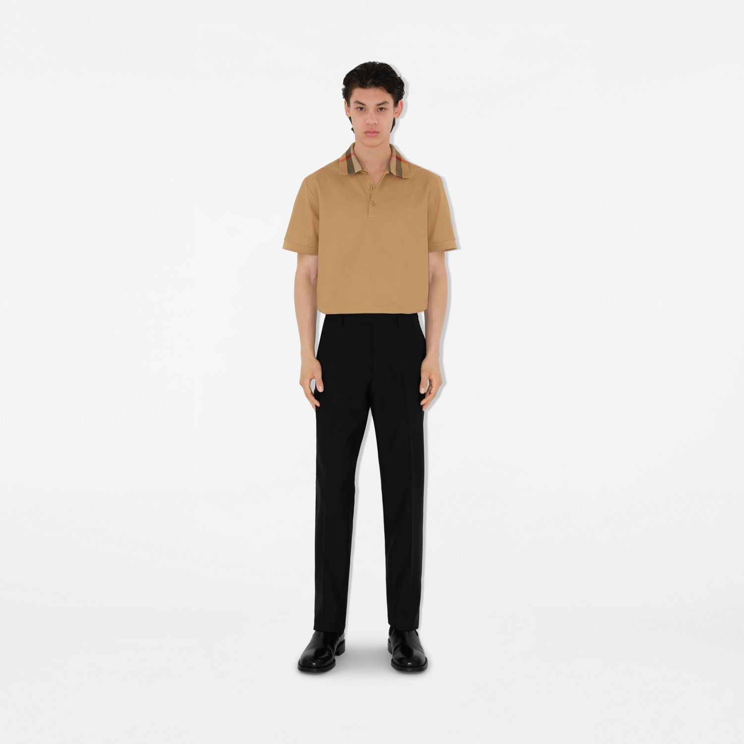 Cotton Polo Shirt - Beige