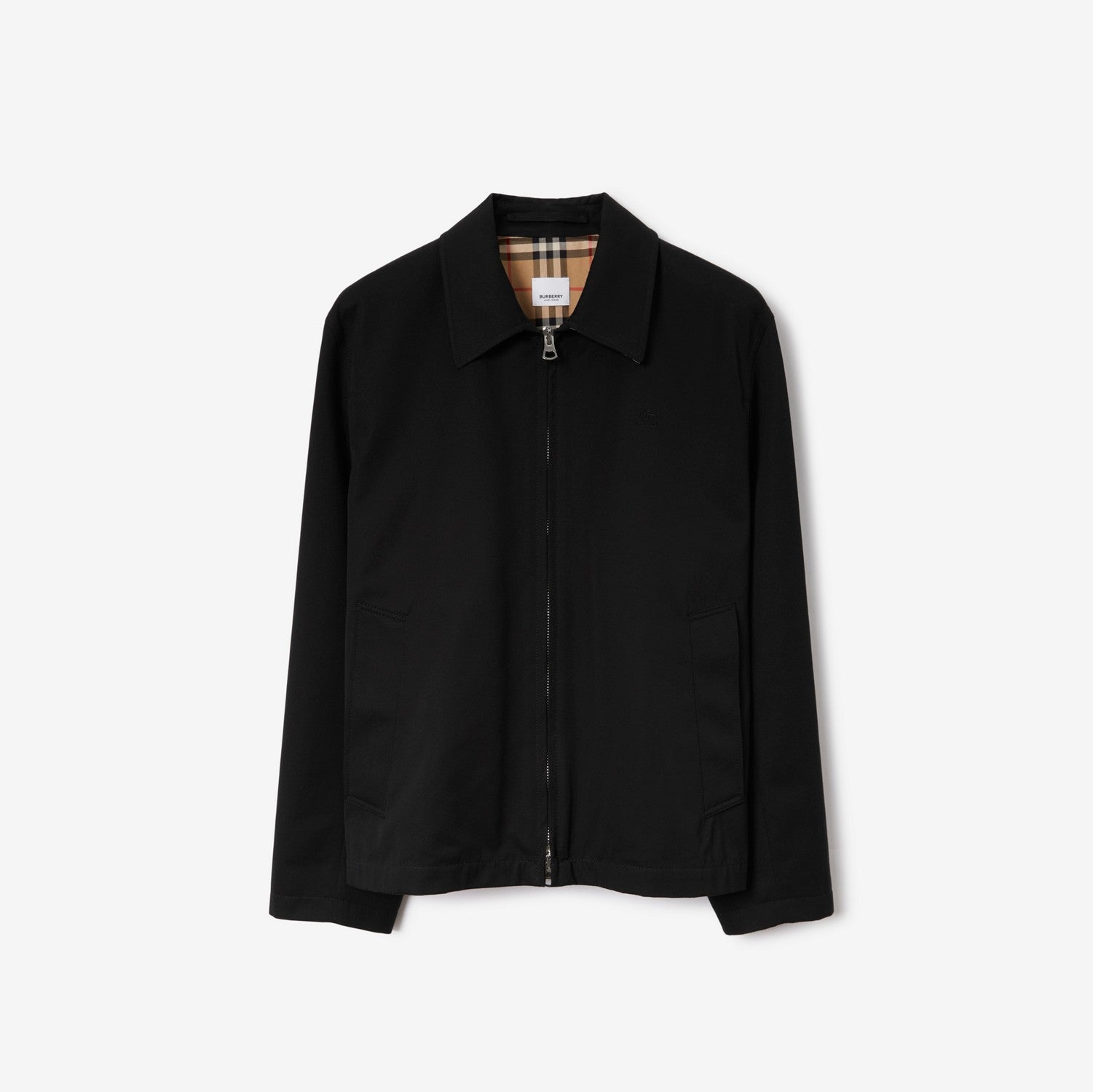 Gabardine Harrington Jacket - Black