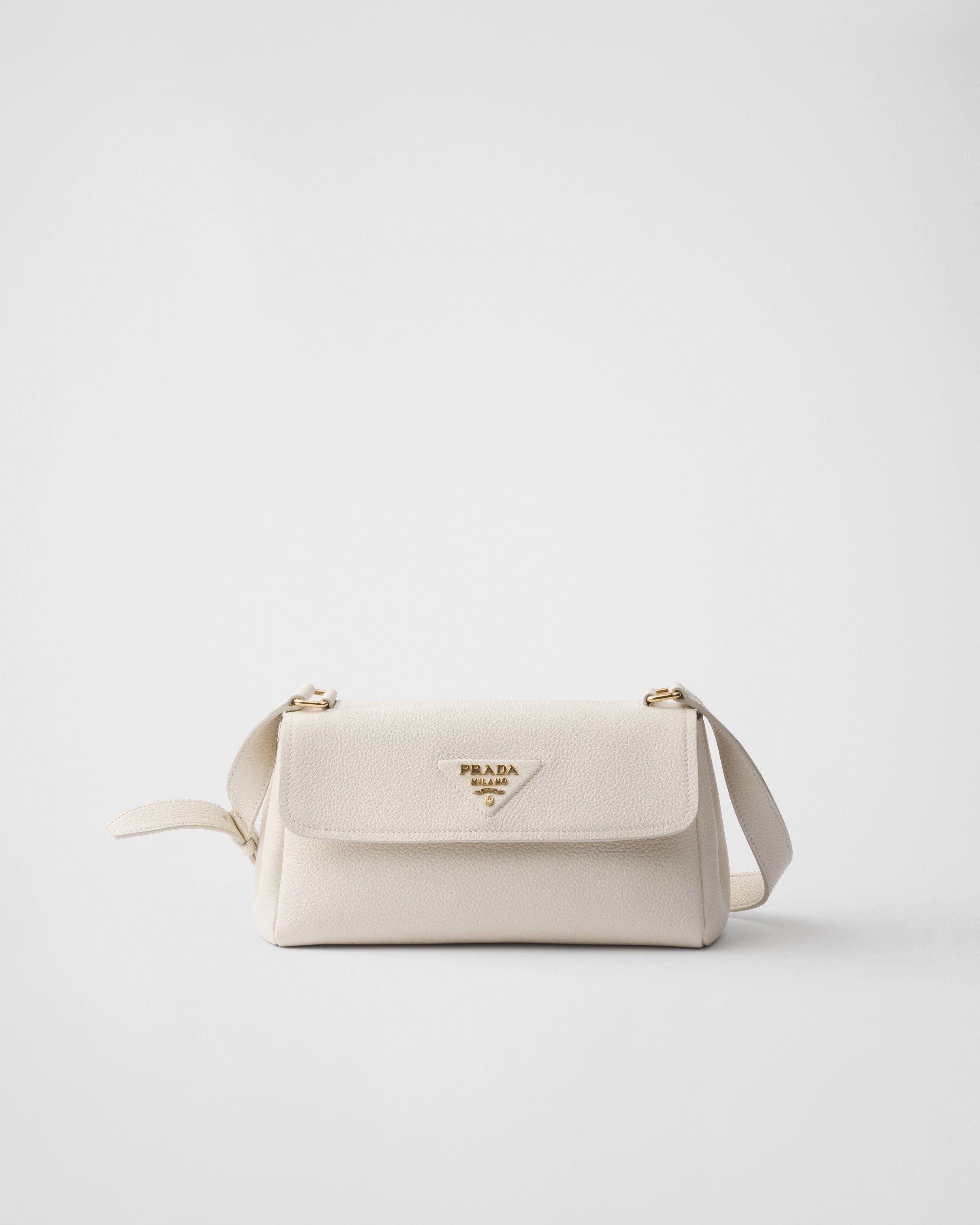 Small leather shoulder bag White