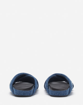 LANVIN TINKLE SANDALS IN DENIM - DENIM BLUE