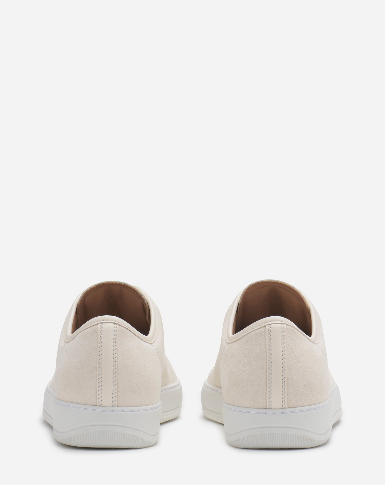 DBB1 LEATHER AND SUEDE SNEAKERS - CREAM