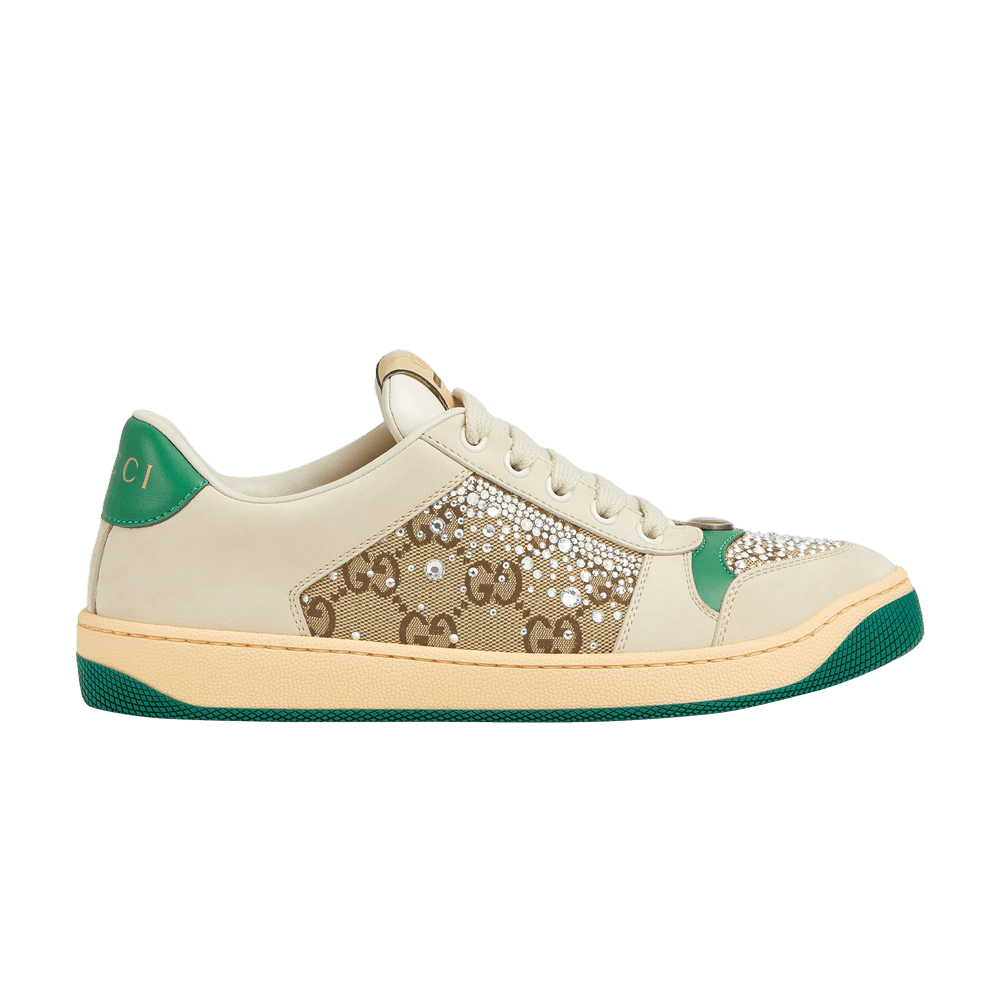 Gucci Wmns Screener 'GG Monogram Crystal - Ivory Green'