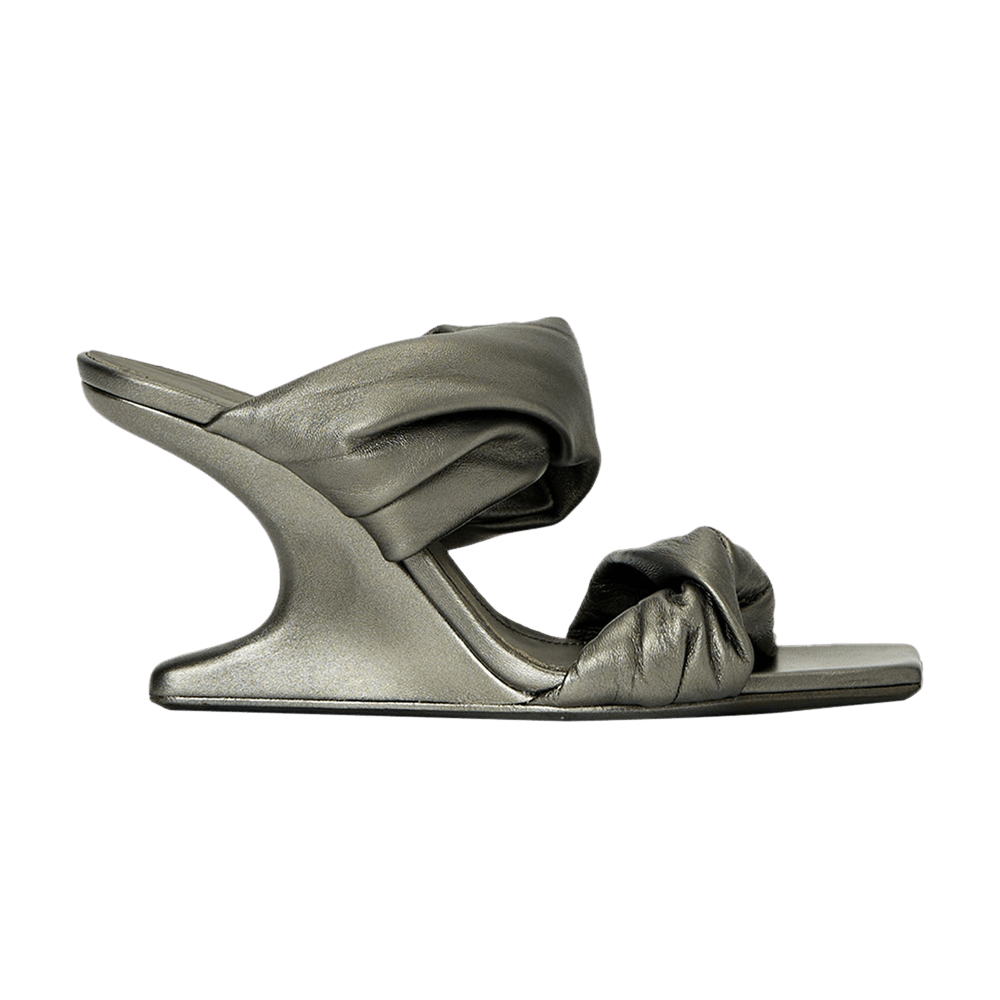 Rick Owens Wmns Cantilever 8 Twisted Leather Sandal 'Gunmetal'