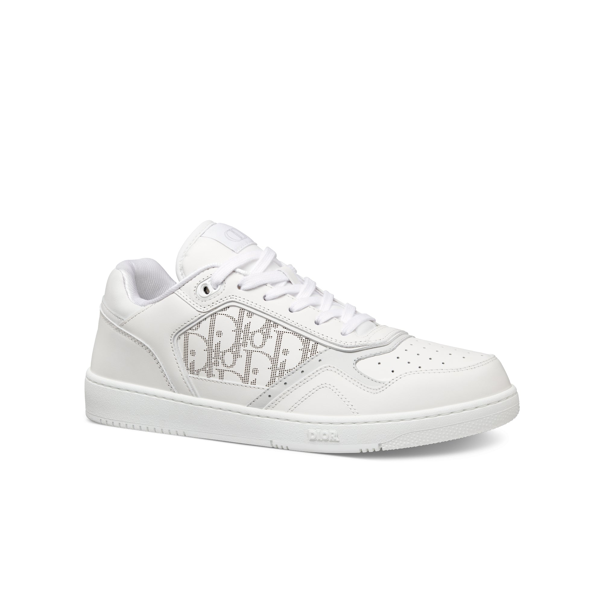 B27 Low-Top Sneaker - White Smooth Calfskin and Dior Oblique Galaxy Leather