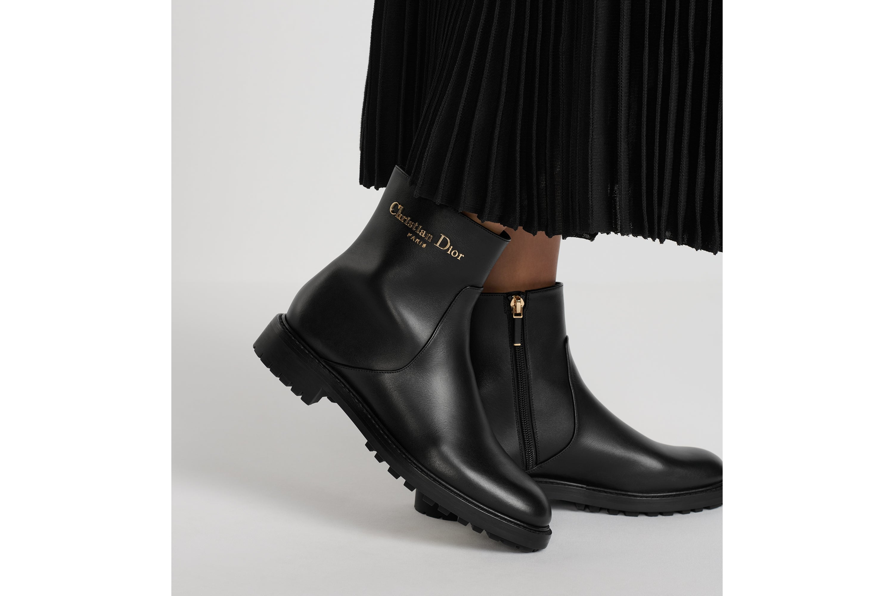 D-Town Ankle Boot - Black Brushed Calfskin