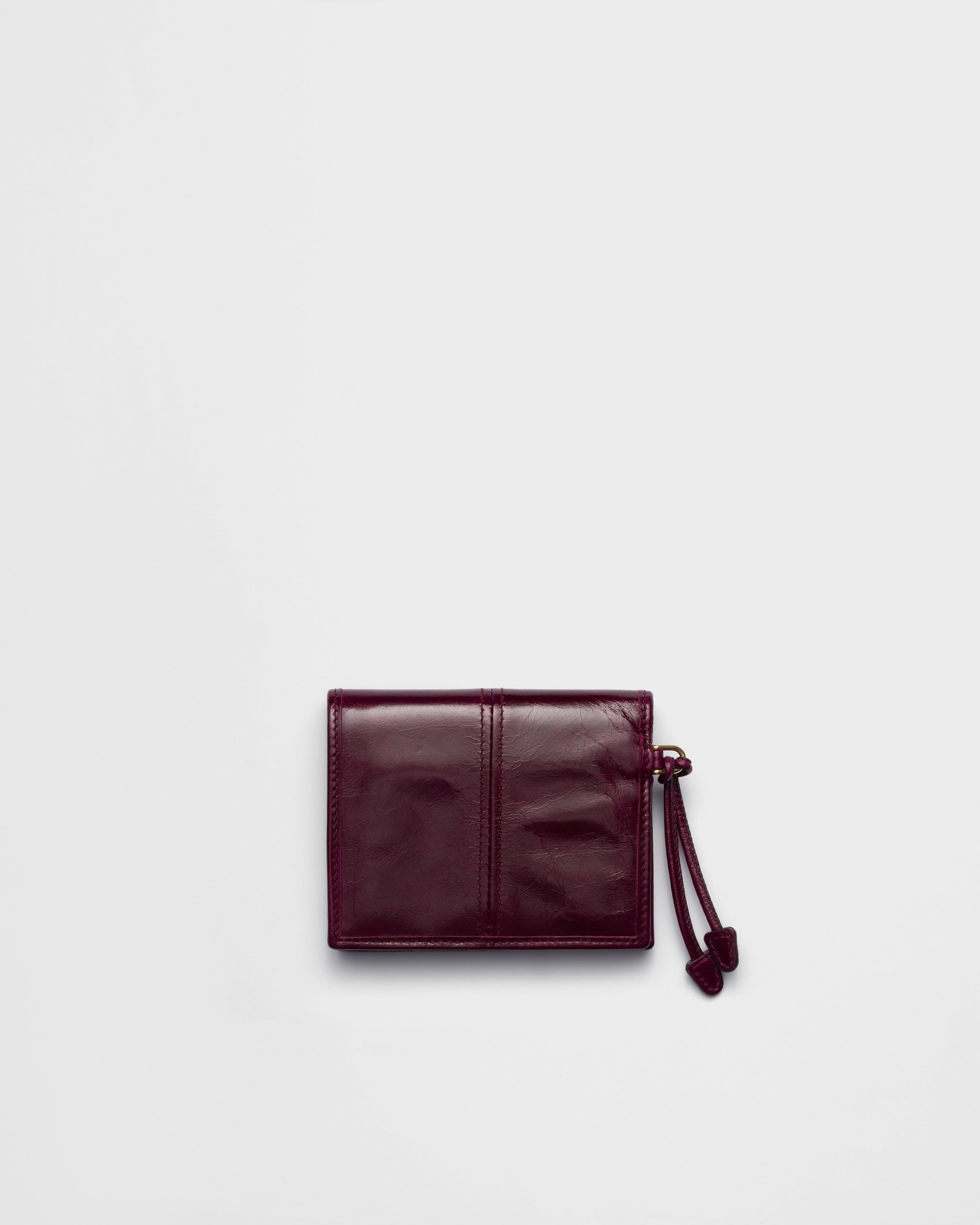Small leather wallet Burgundy