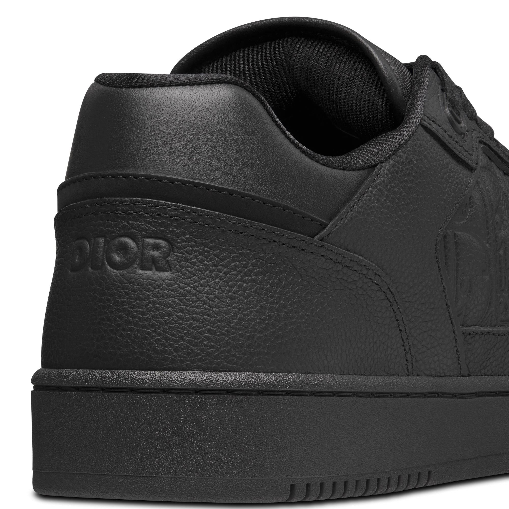 B27 Low-Top Sneaker - Black Grained Calfskin and Black Dior Gravity Leather