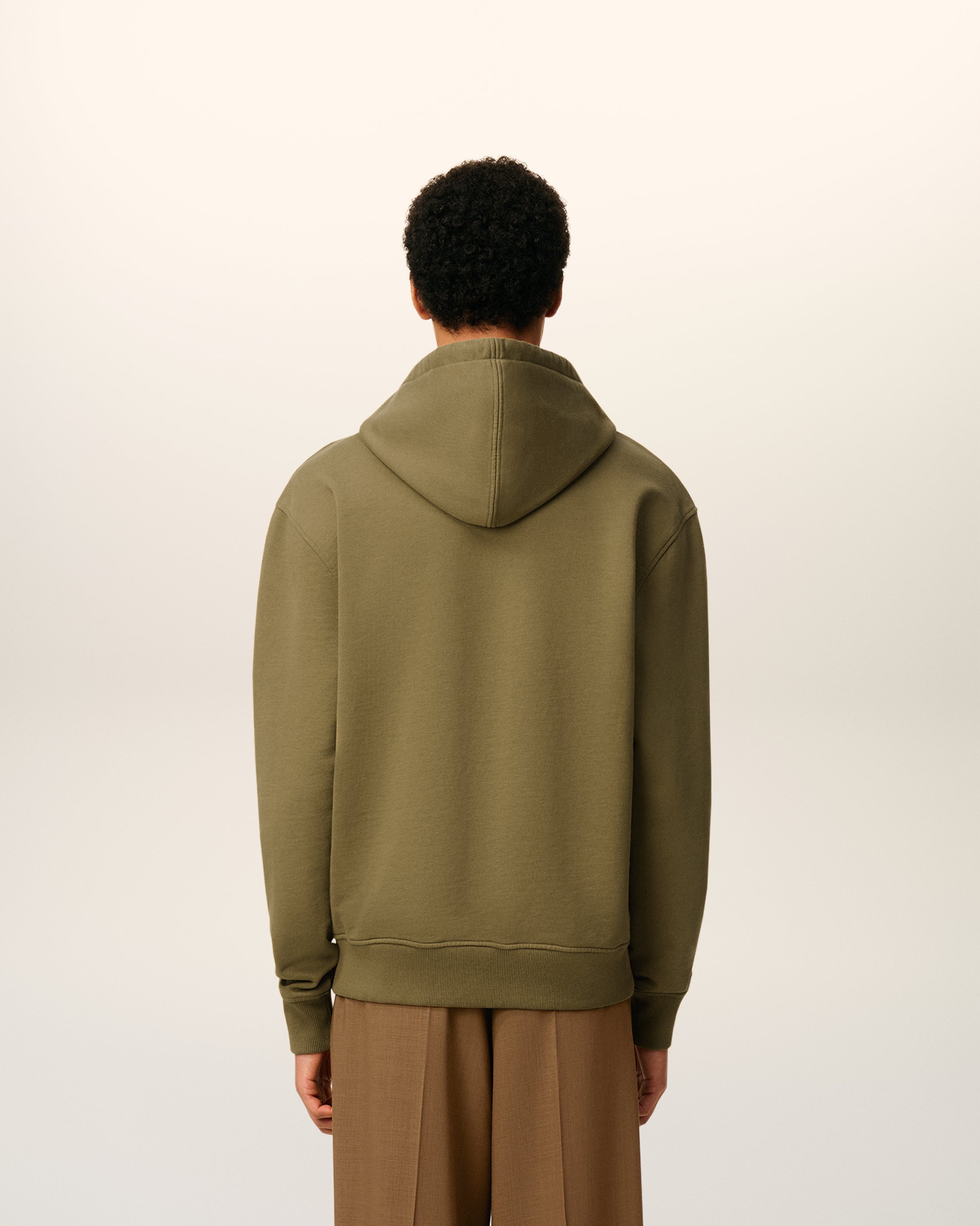 Green Cotton Ami De Coeur Hoodie BRONZE