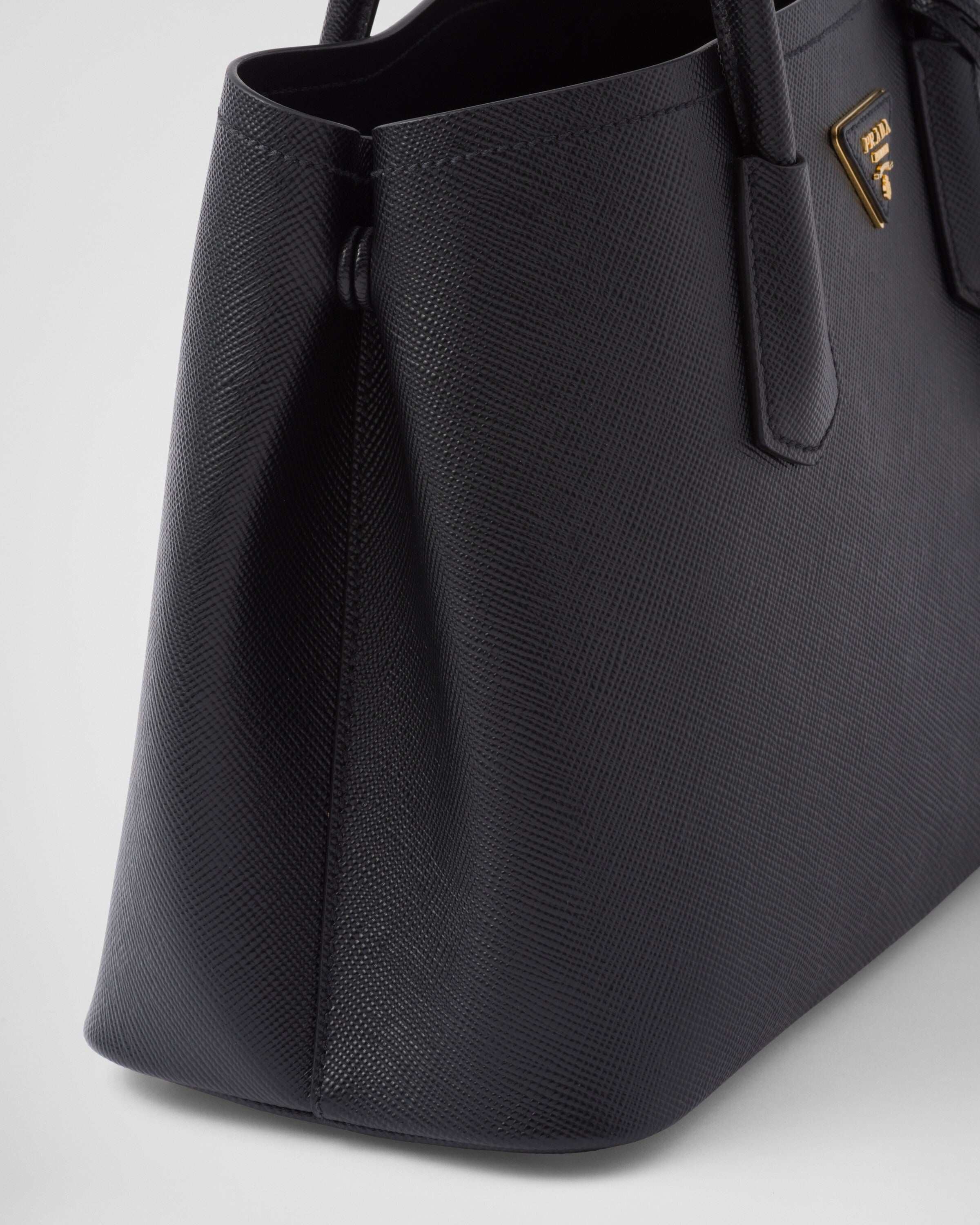 Medium Prada Double Saffiano leather bag Black
