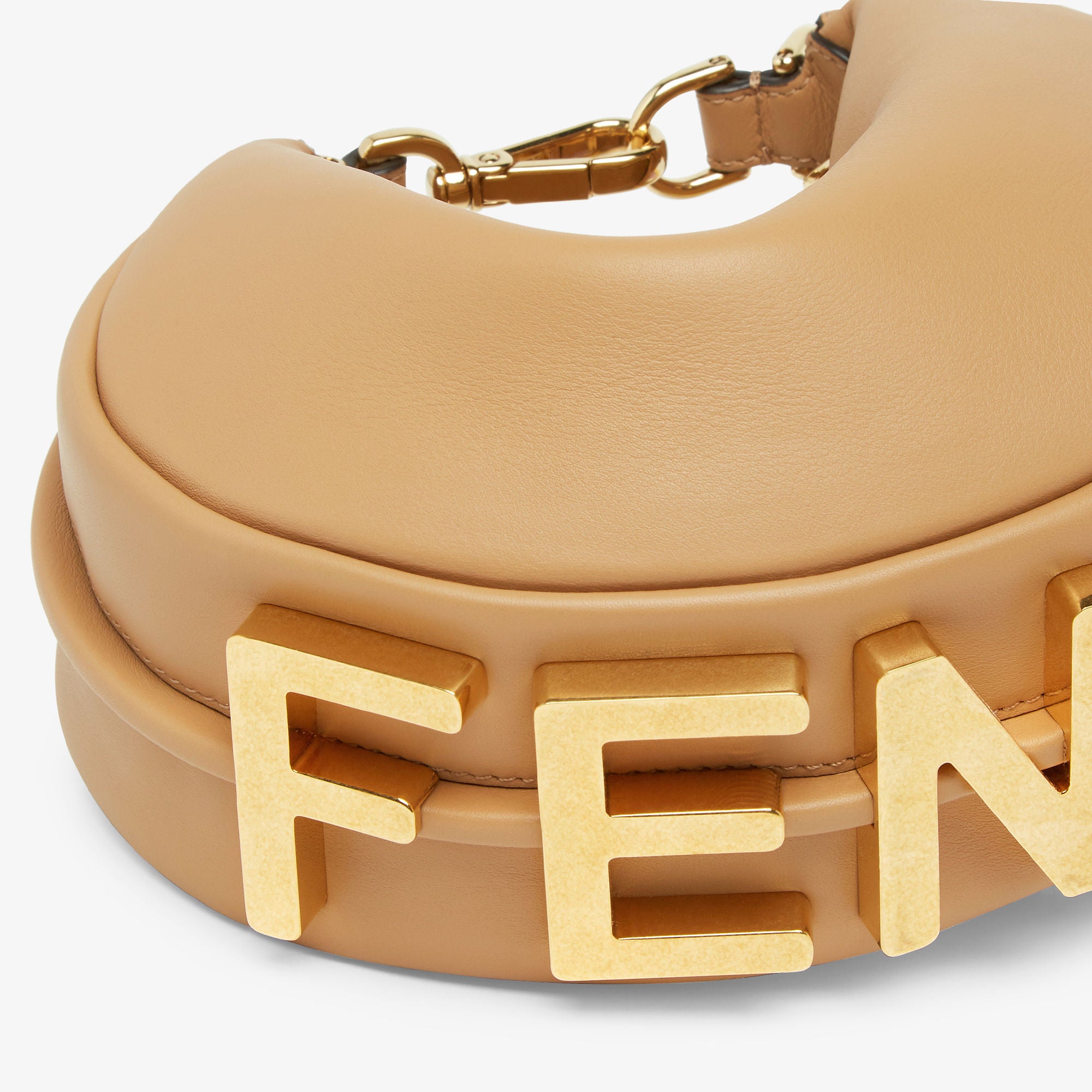 Fendigraphy Mini Beige leather mini-bag
