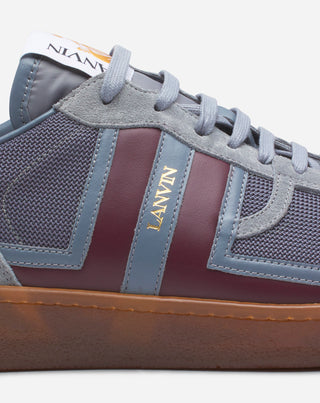 CLAY MESH SNEAKERS - LIGHT GREY/BURGUNDY