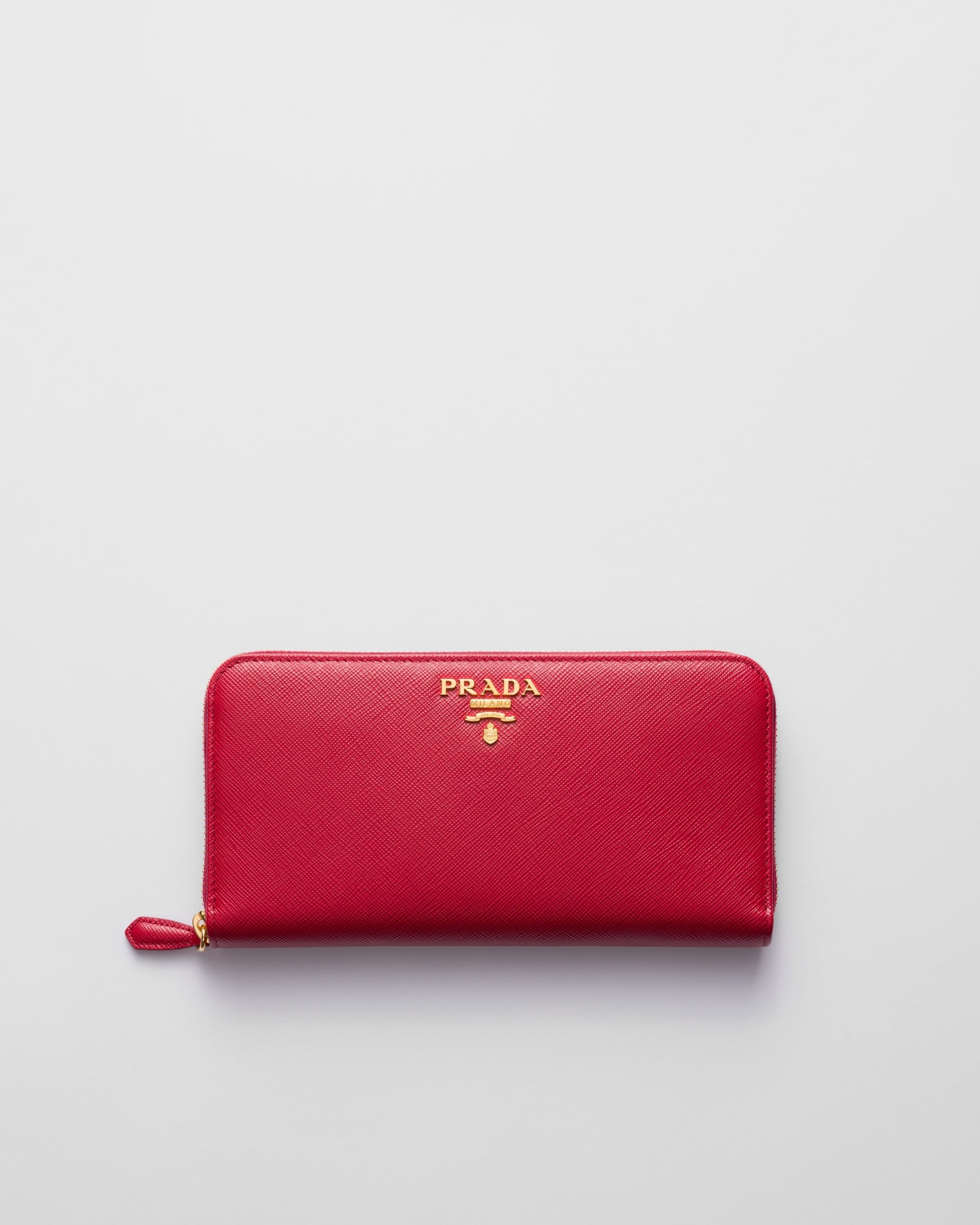 Large Saffiano Leather Wallet Fiery Red