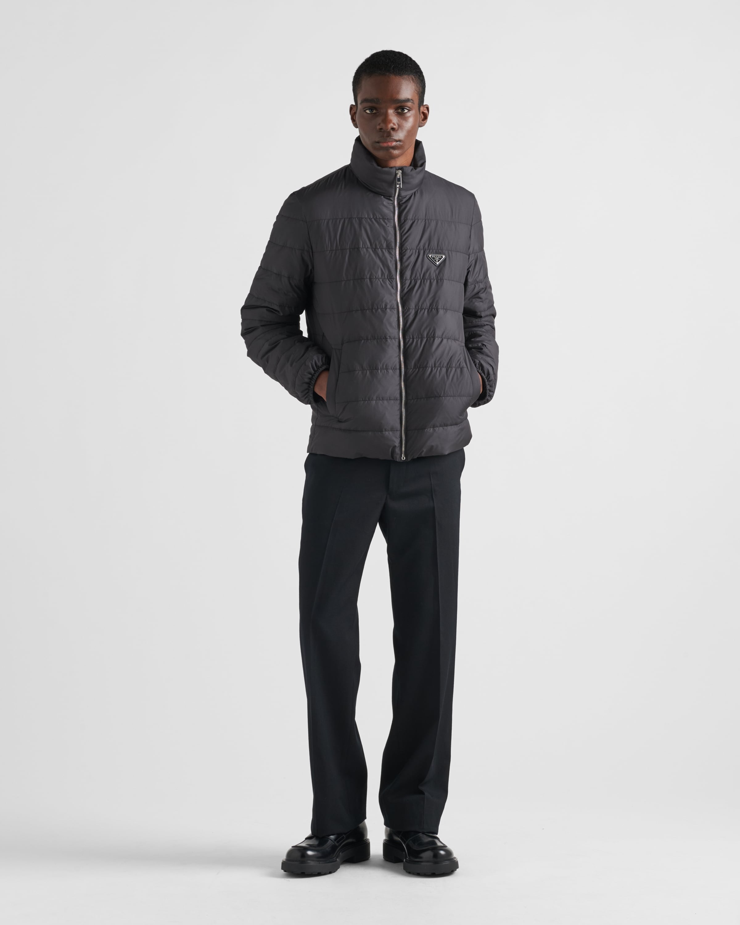 Medium weight polyester down jacket Black