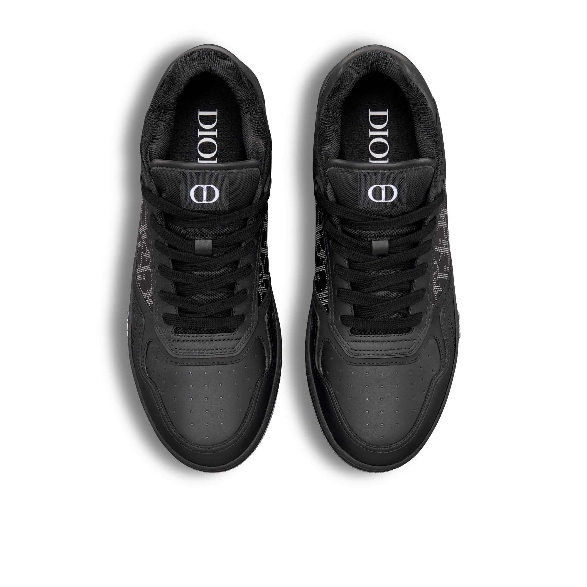 B27 Low-Top Sneaker - Black Smooth Calfskin, Black Suede and Black Dior Oblique Galaxy Leather