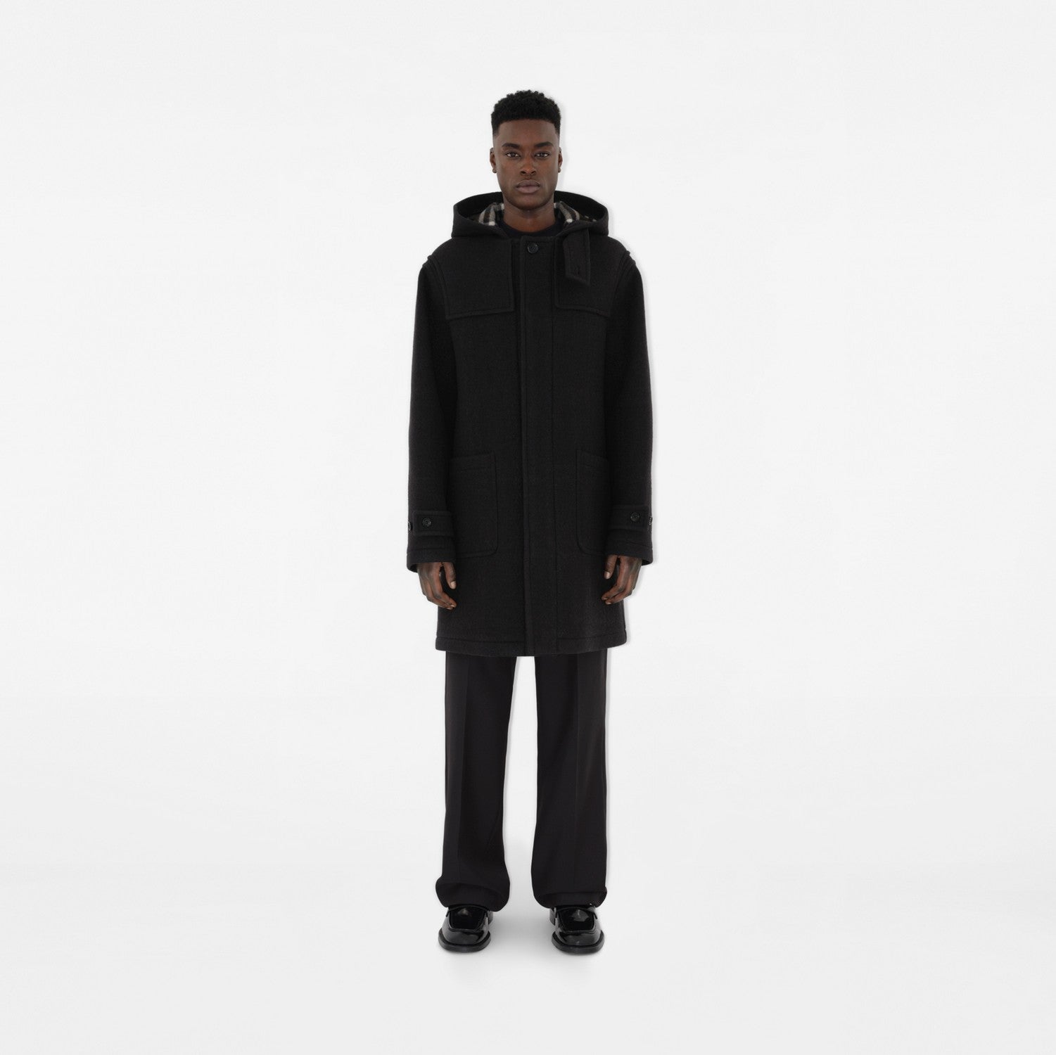 Wool Duffle Coat - Black/snug