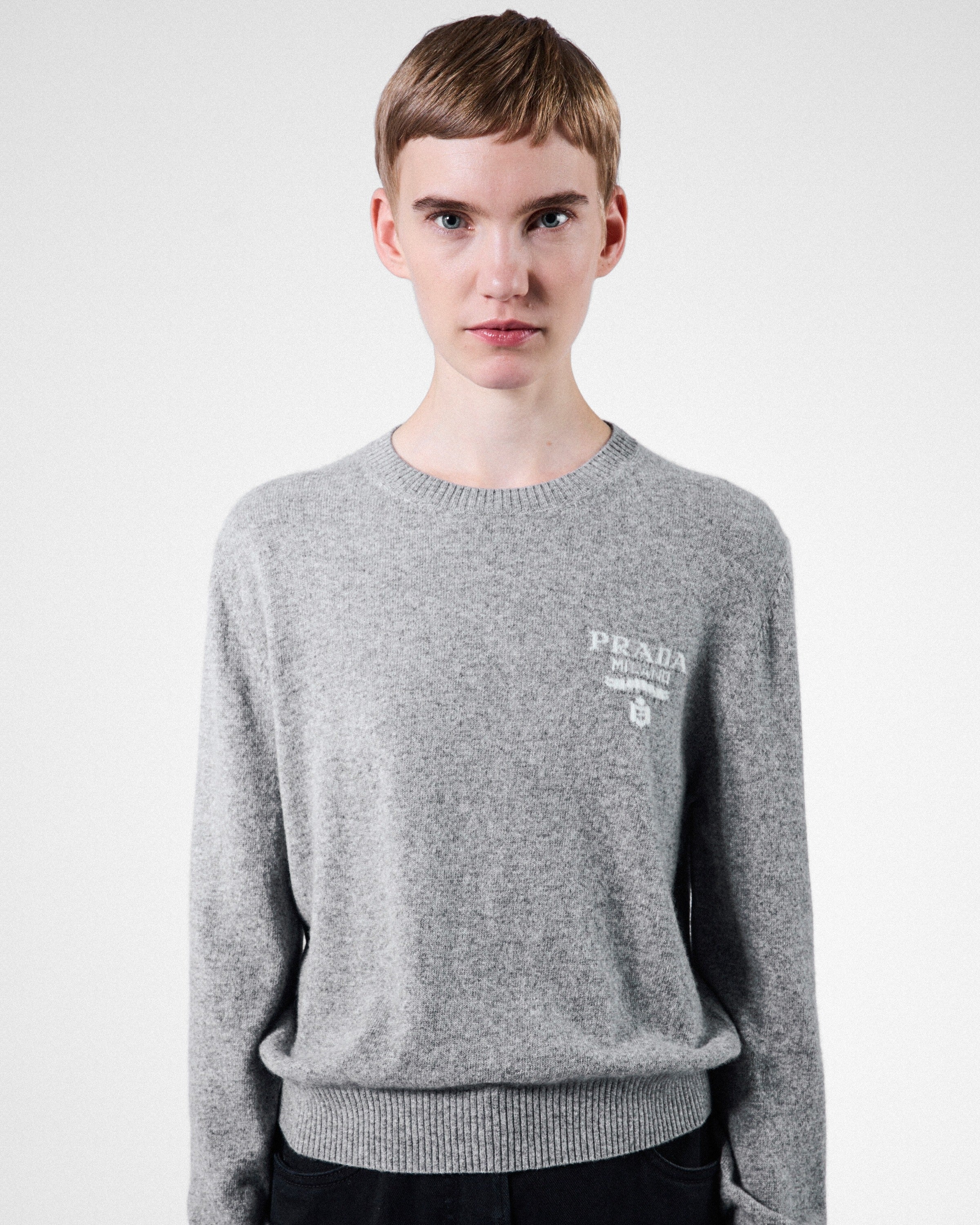 Cashmere and silk sweater Grey