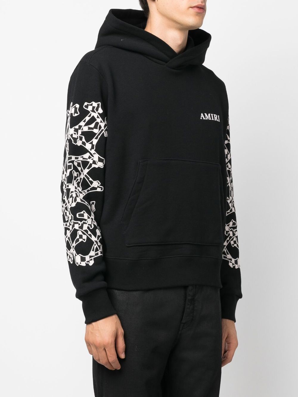 Bones motif logo hoodie